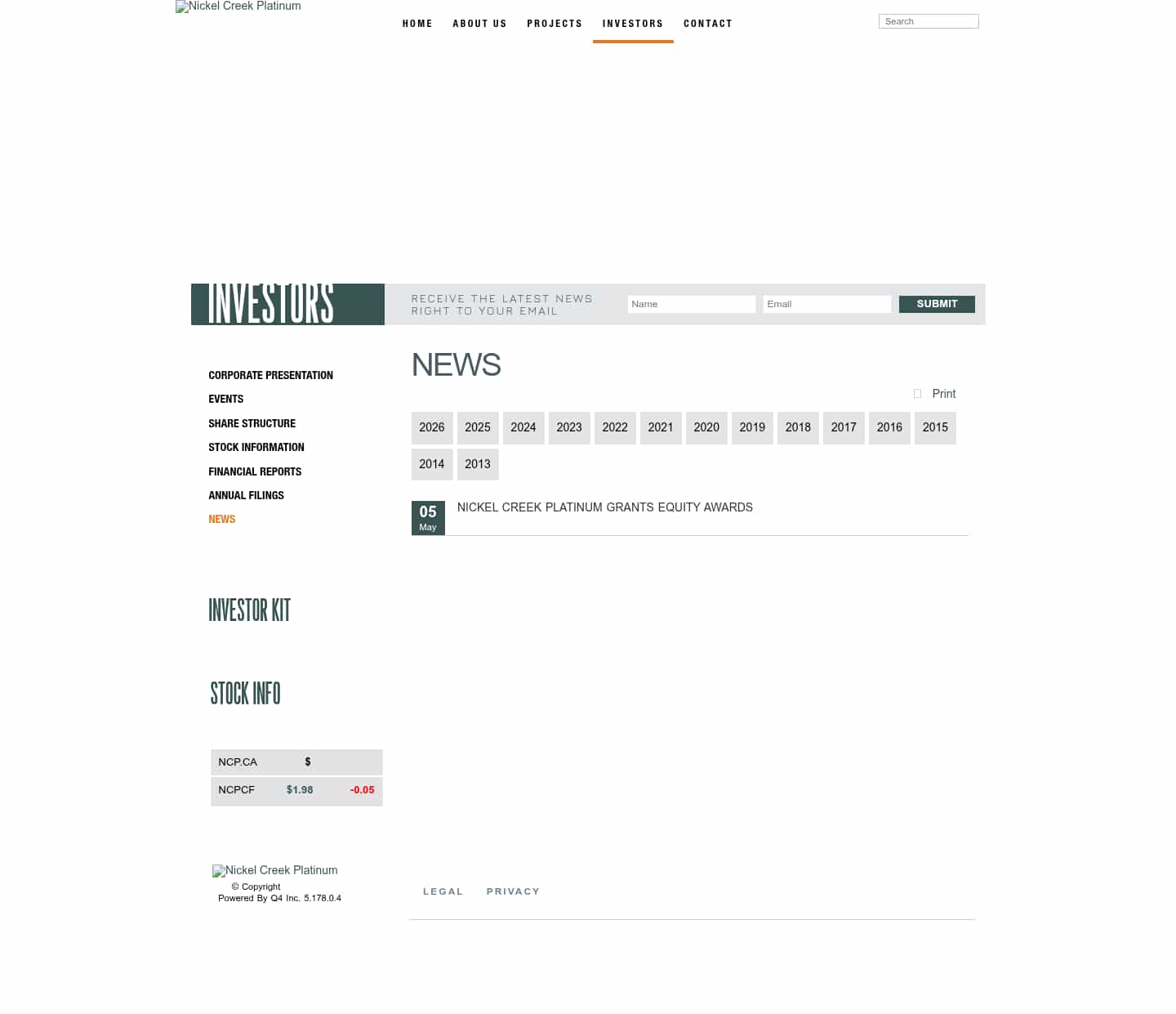 Latest website image capture