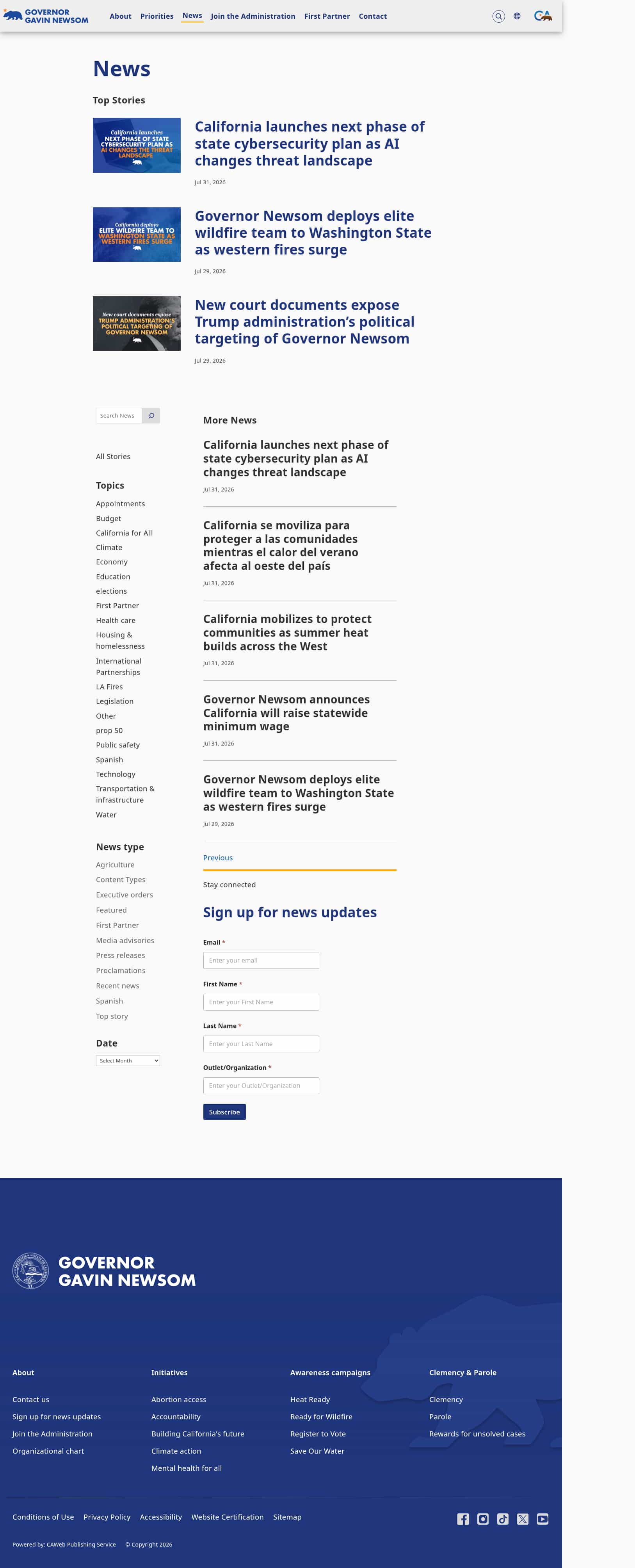Latest website image capture