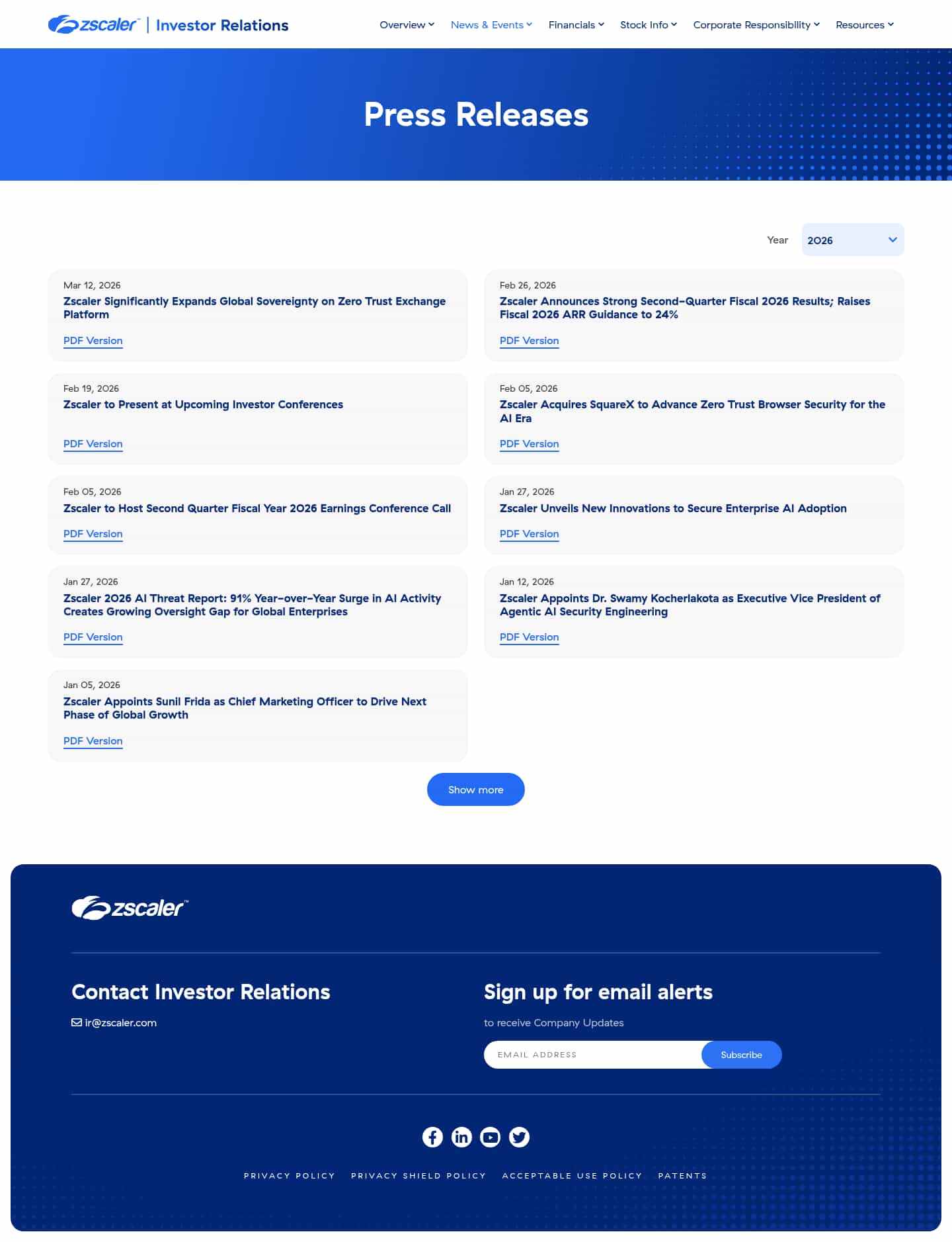 Latest website image capture