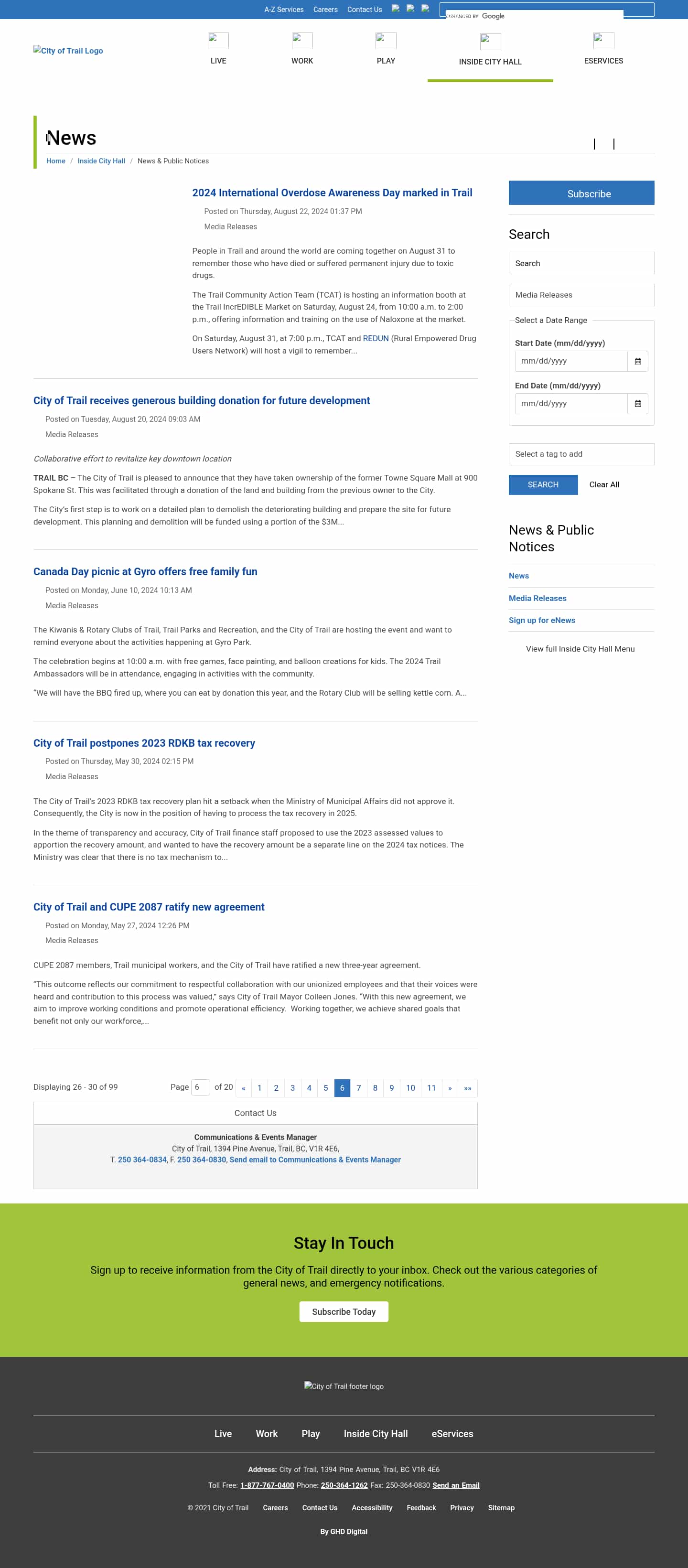 Latest website image capture