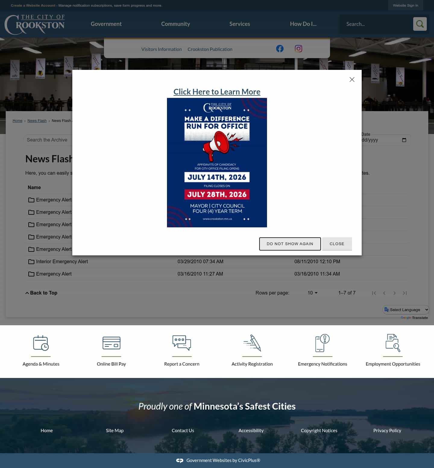 Latest website image capture