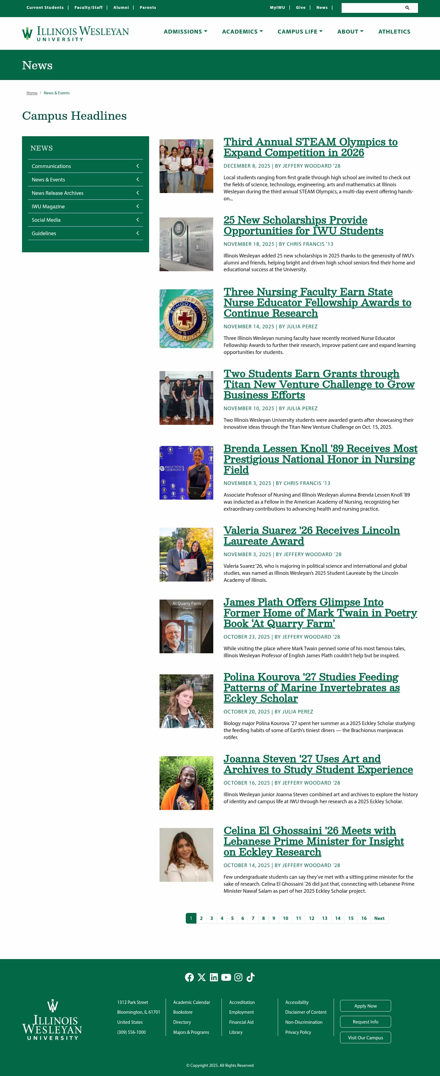 Latest website image capture