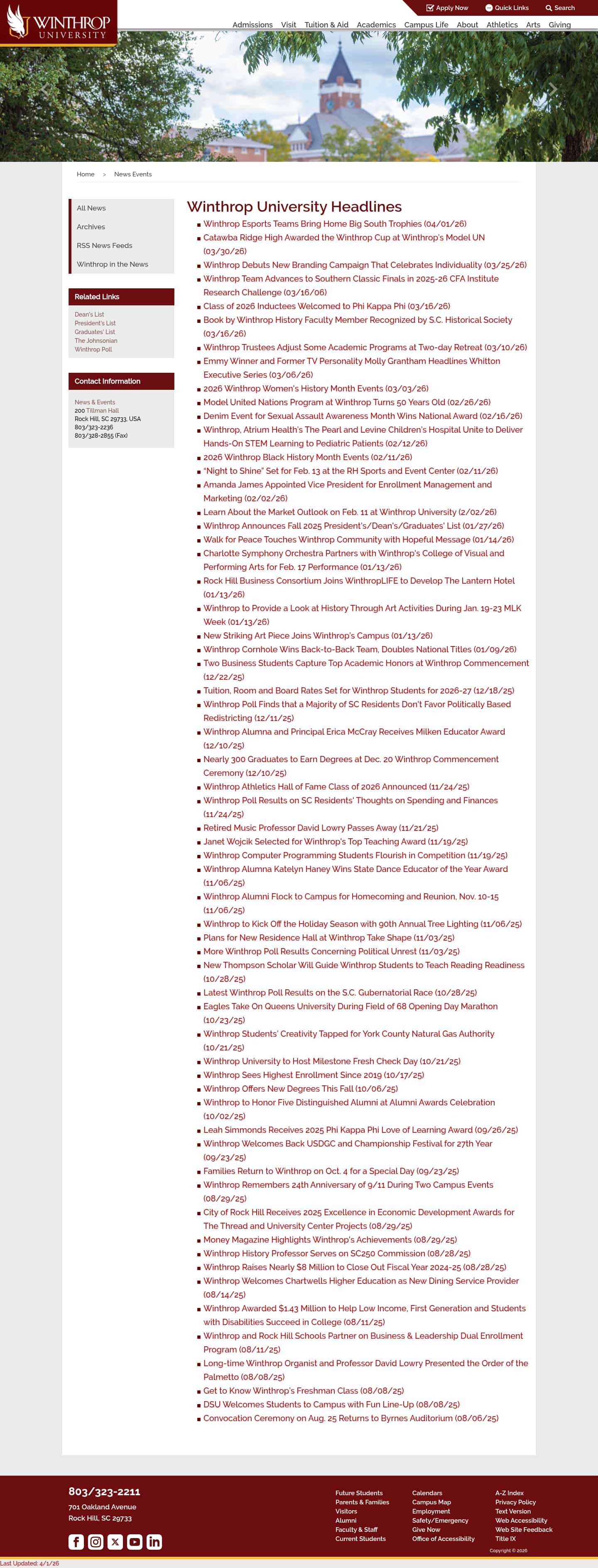 Latest website image capture