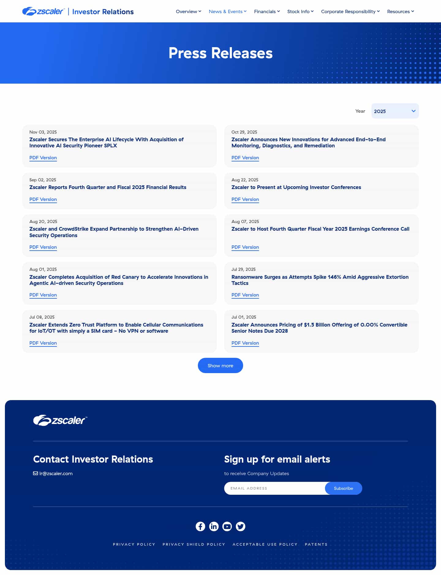 Latest website image capture