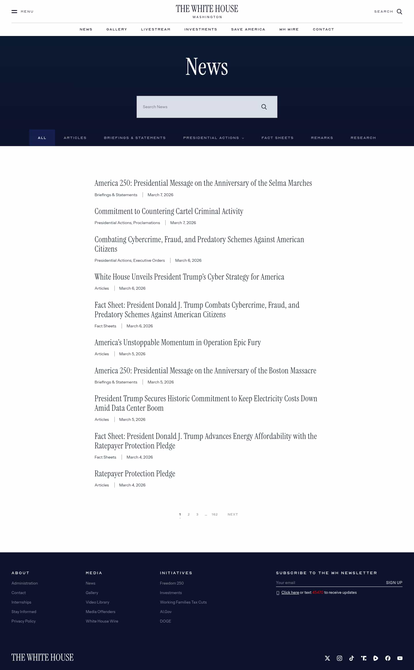 Latest website image capture