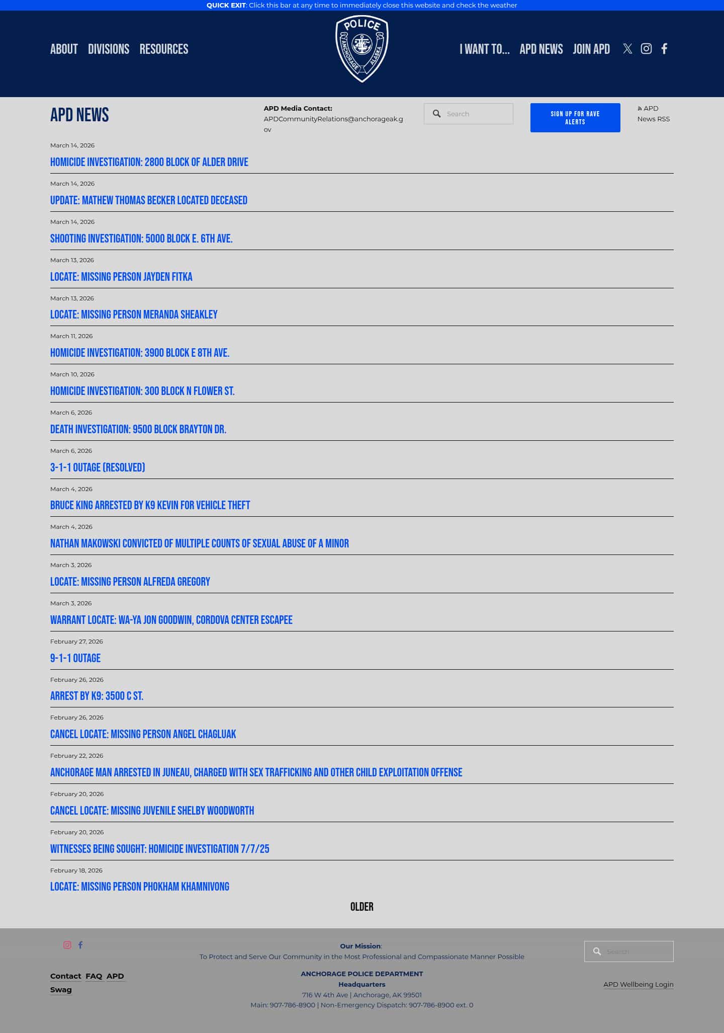 Latest website image capture