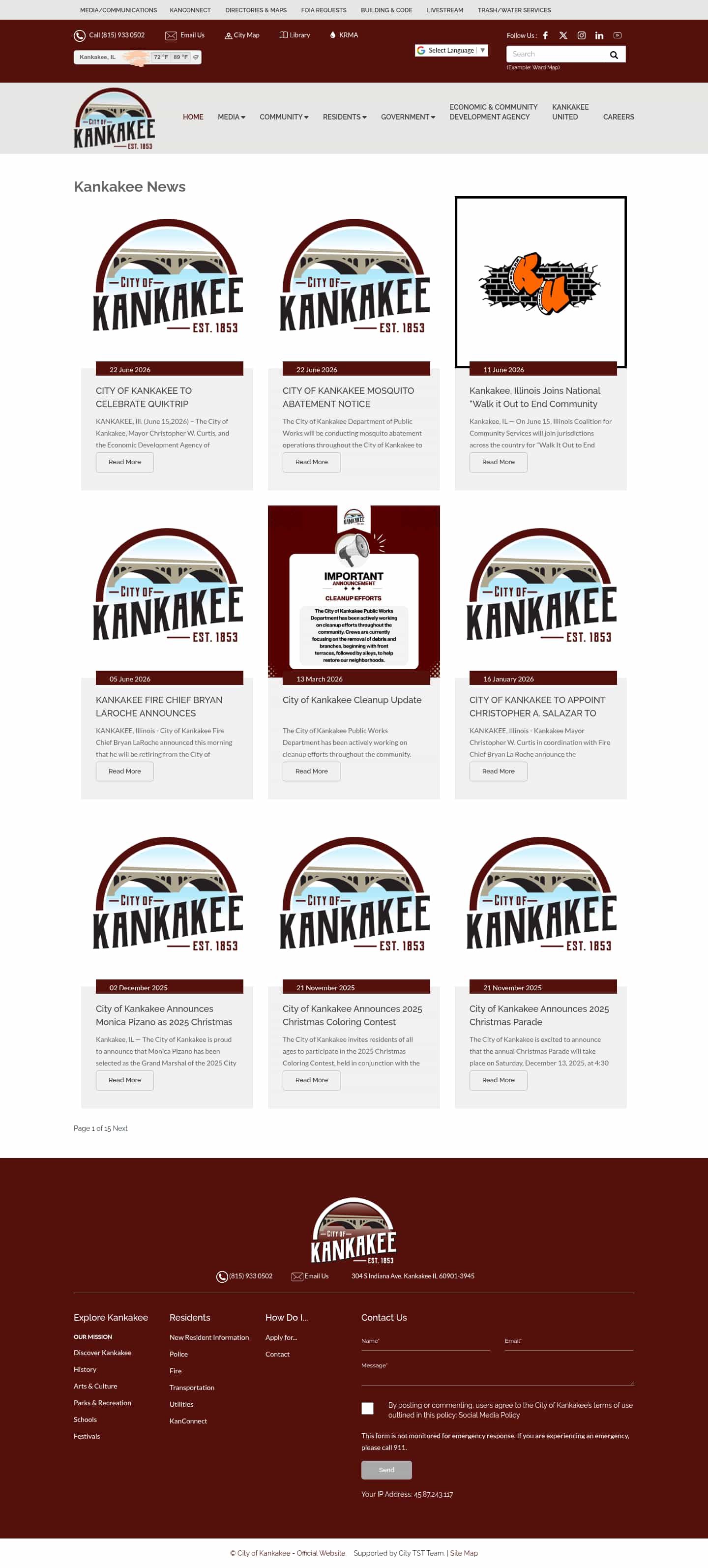 Latest website image capture