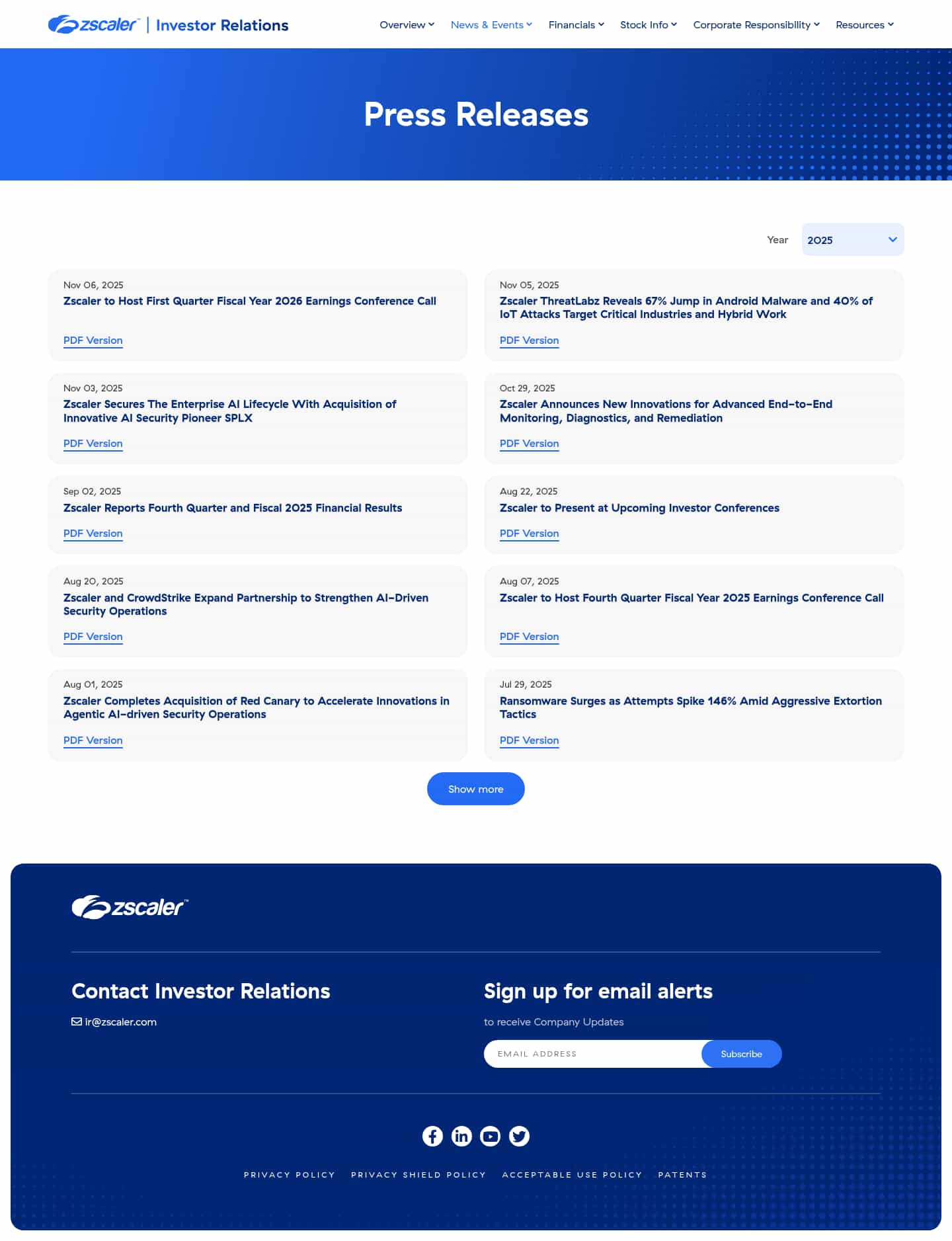 Latest website image capture