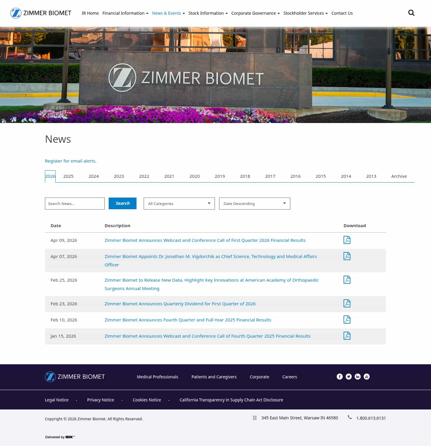 Latest website image capture