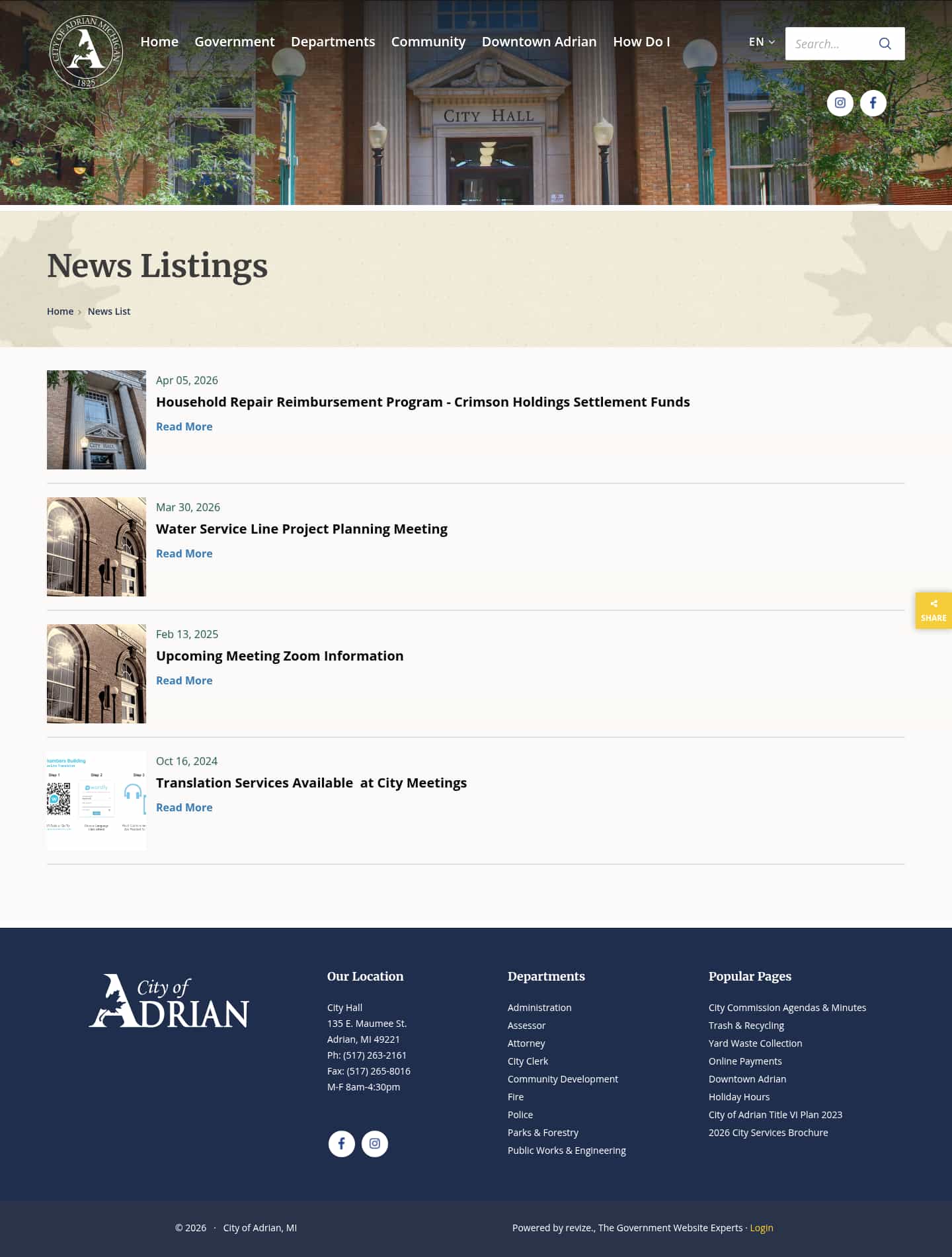 Latest website image capture