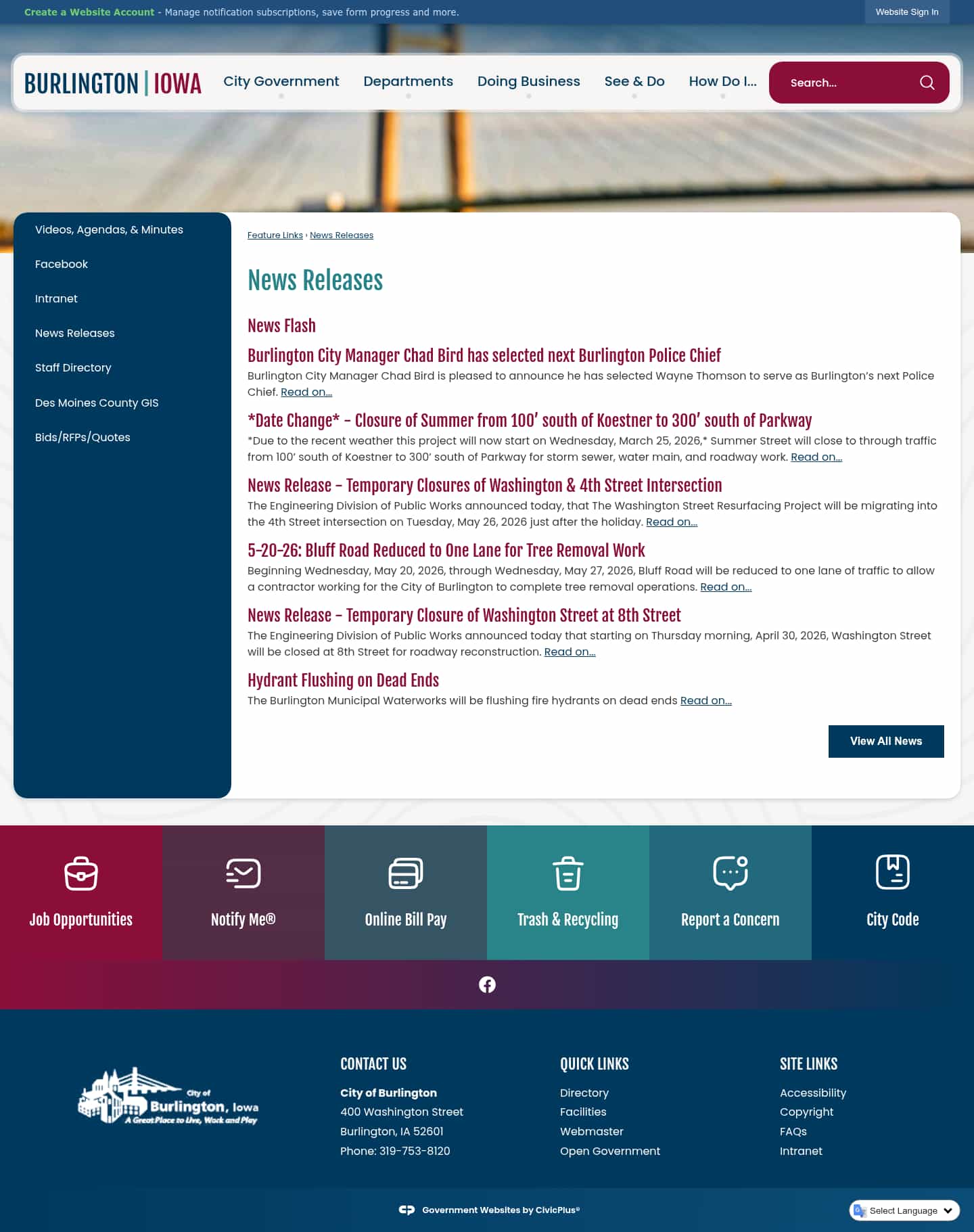 Latest website image capture