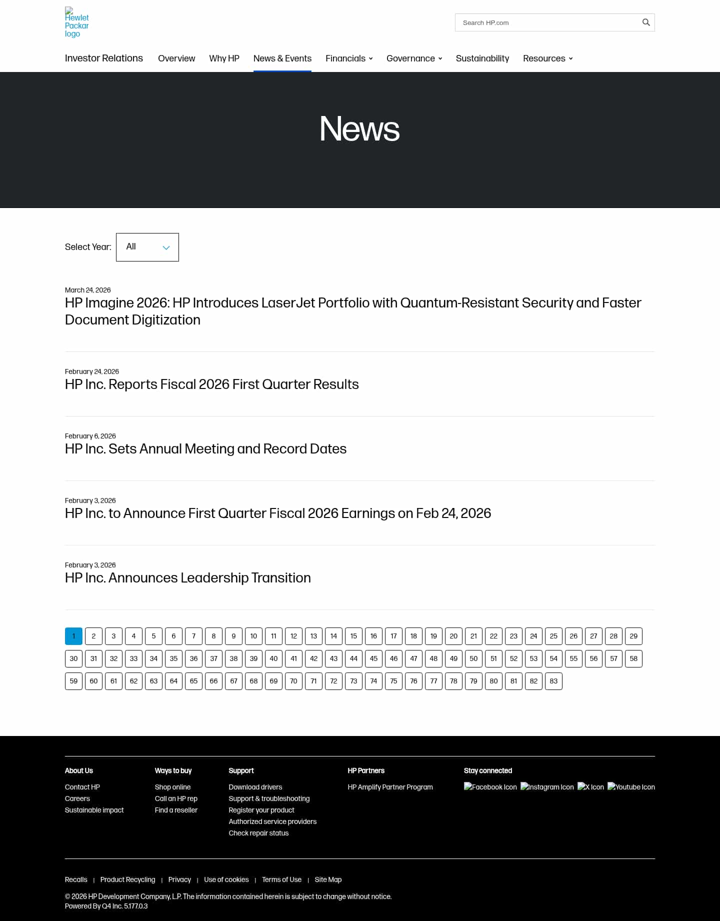 Latest website image capture