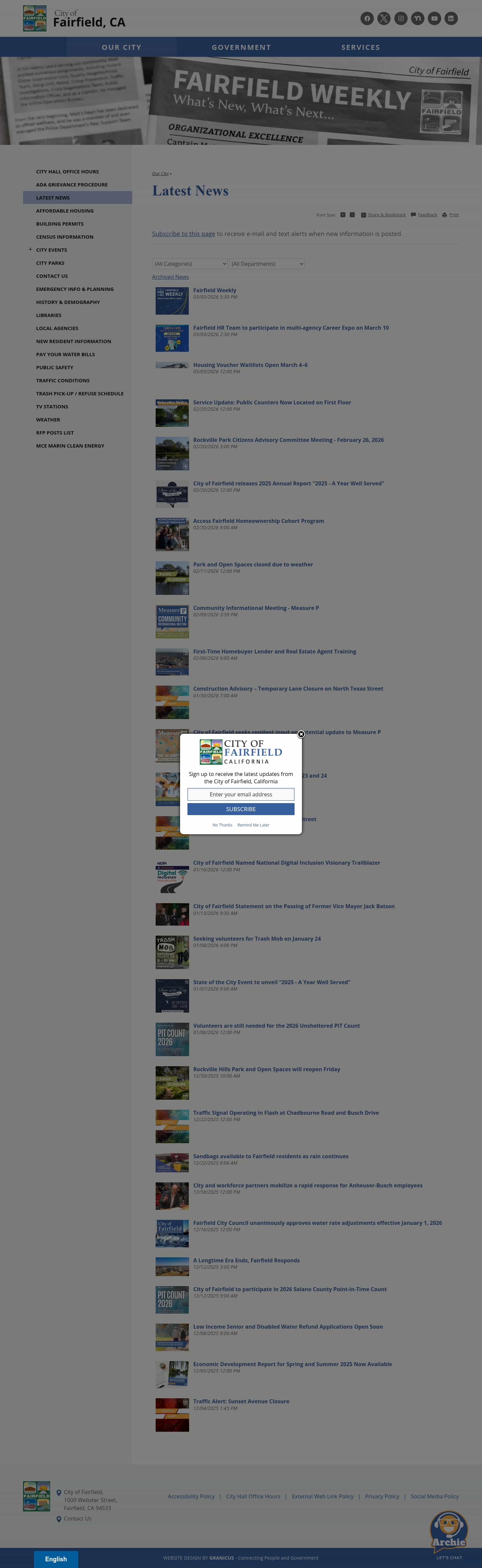 Latest website image capture