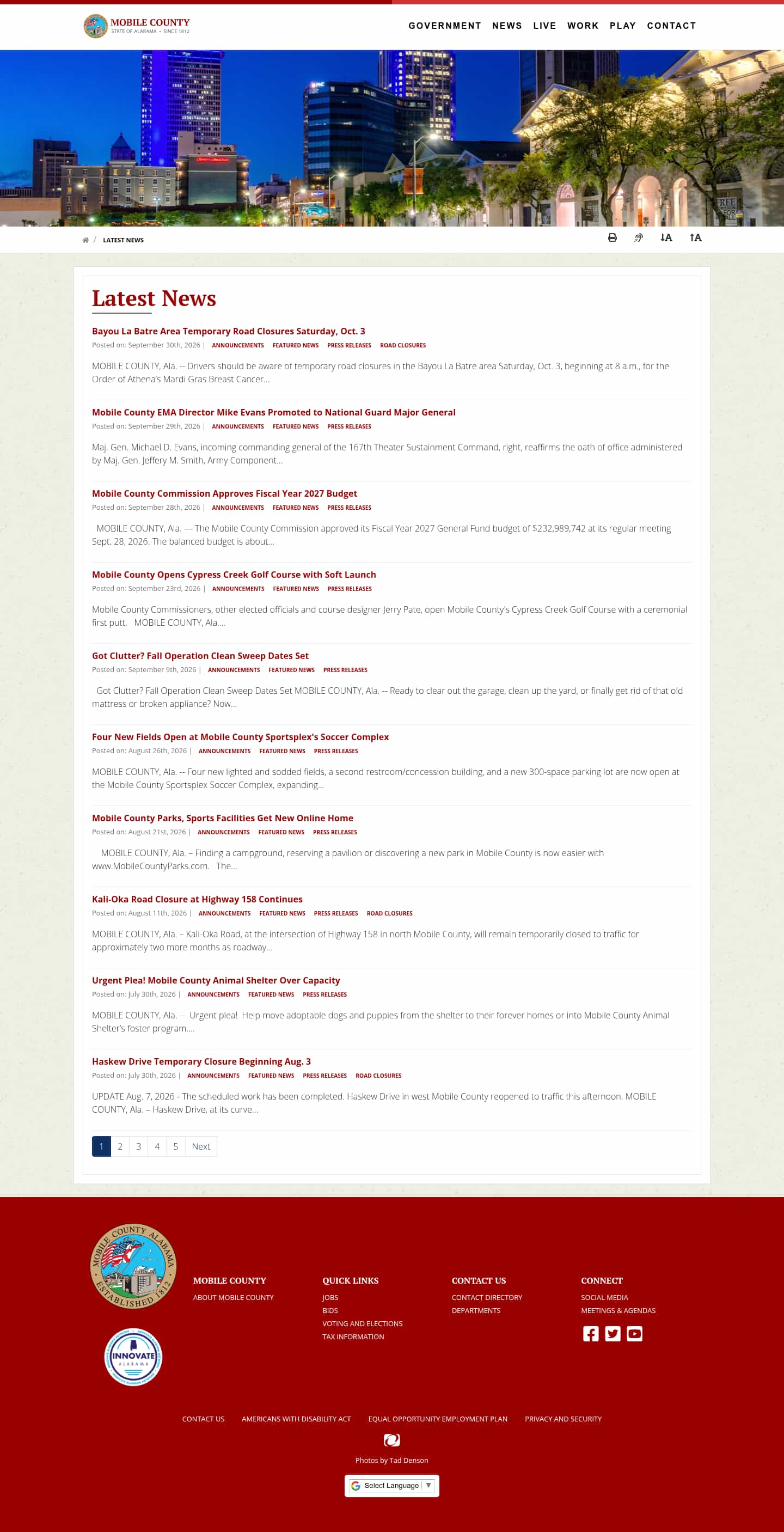 Latest website image capture