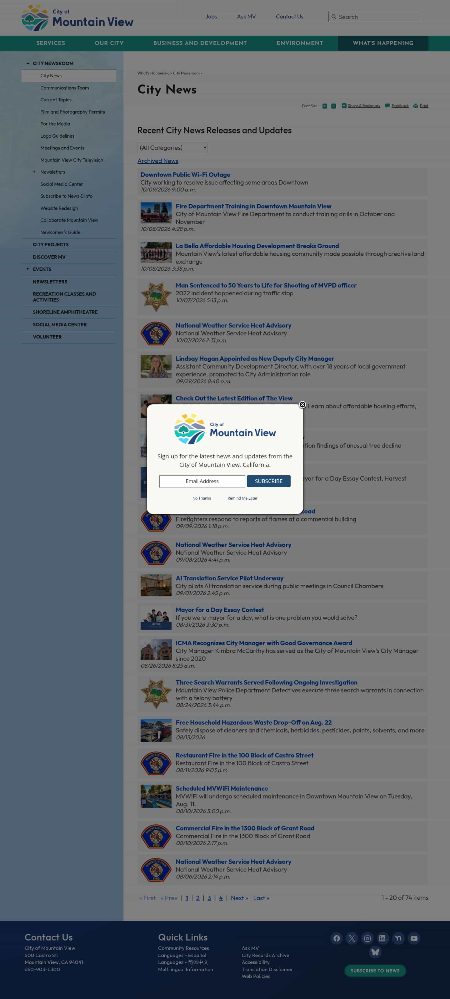 Latest website image capture