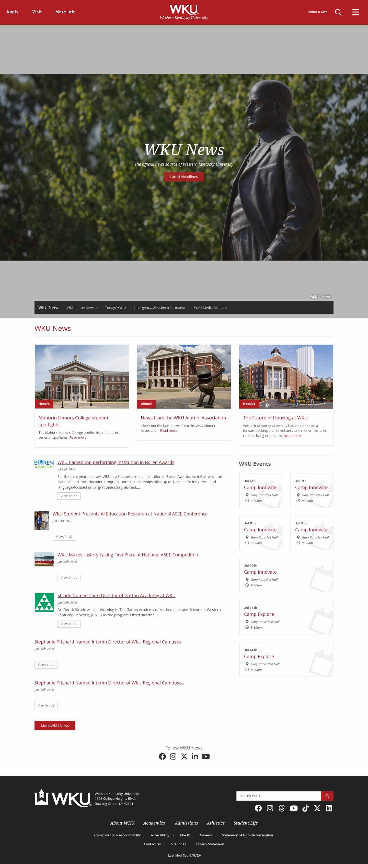 Latest website image capture