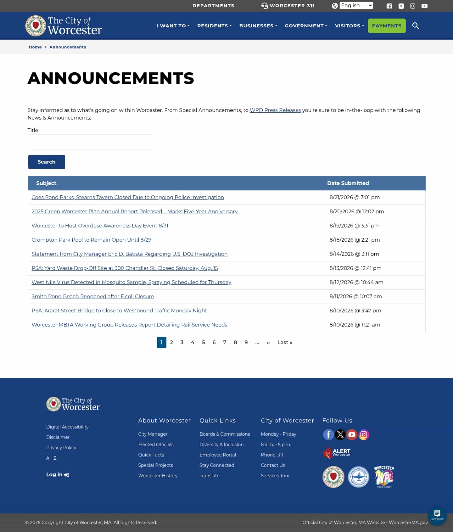 Latest website image capture