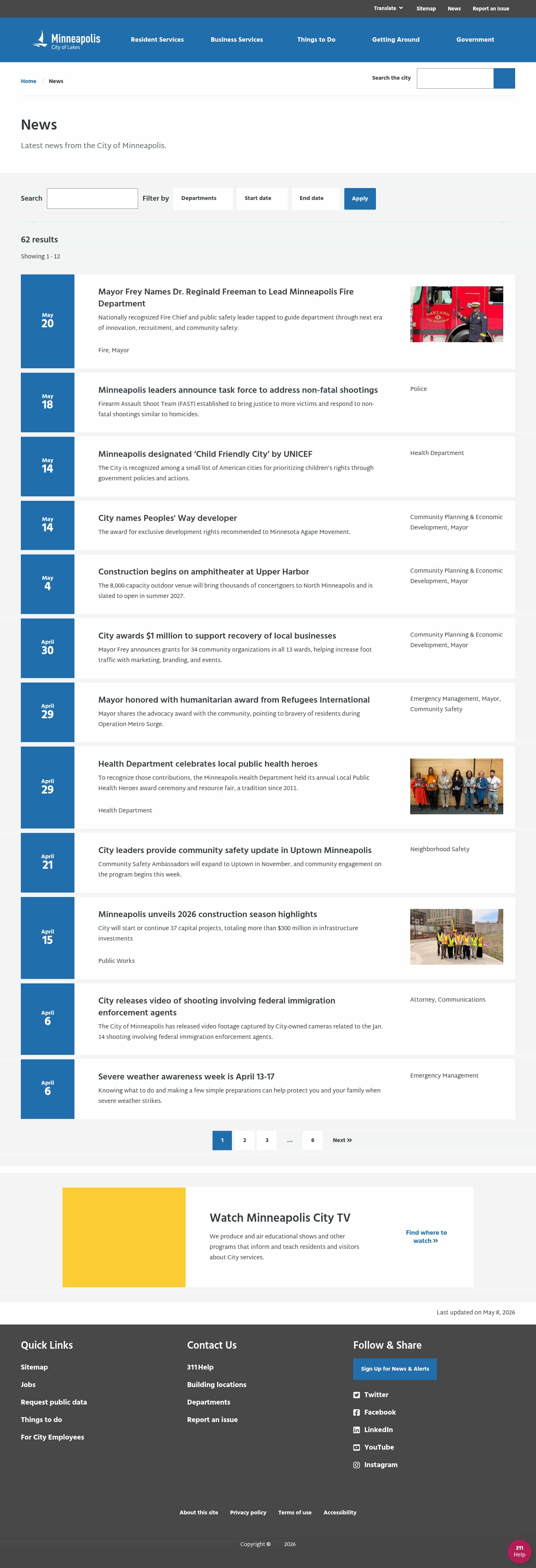 Latest website image capture
