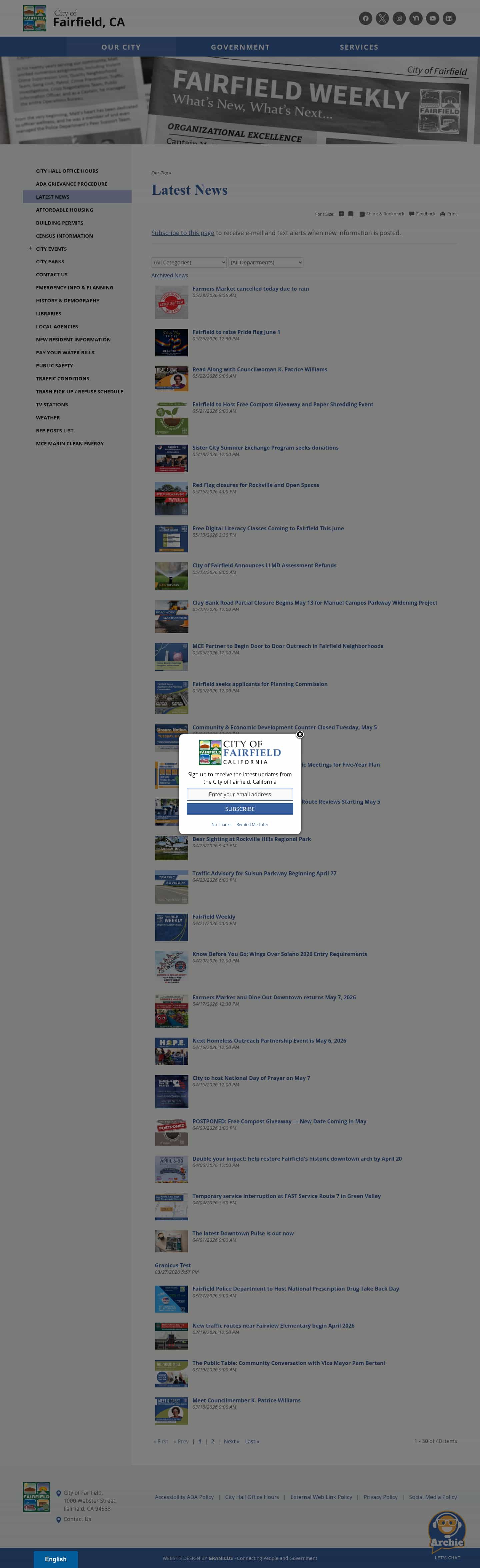 Latest website image capture