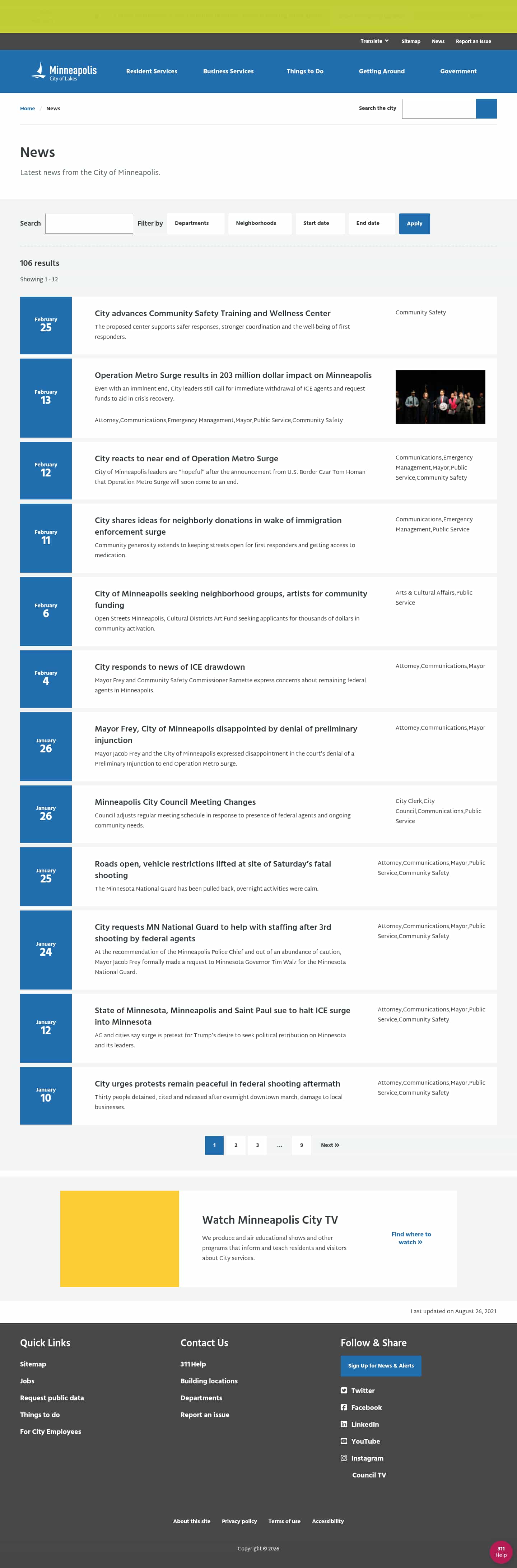 Latest website image capture