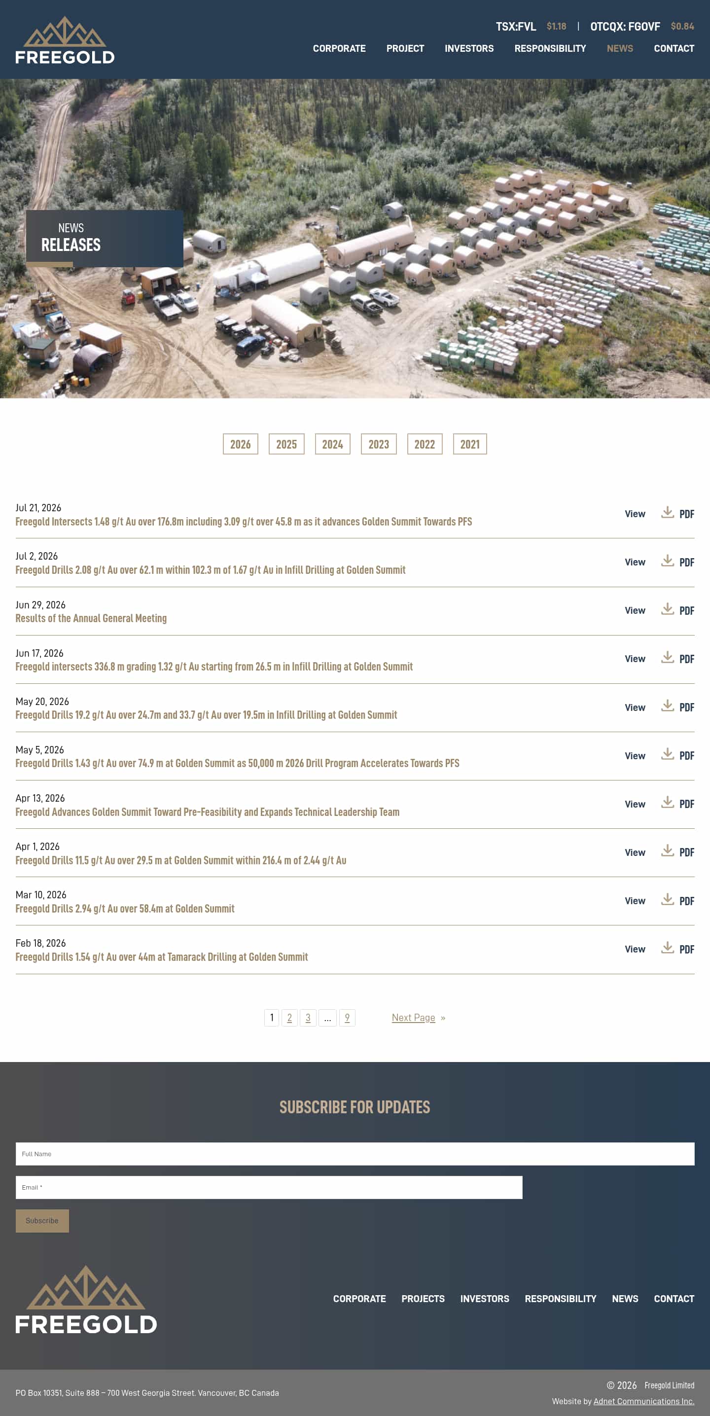 Latest website image capture