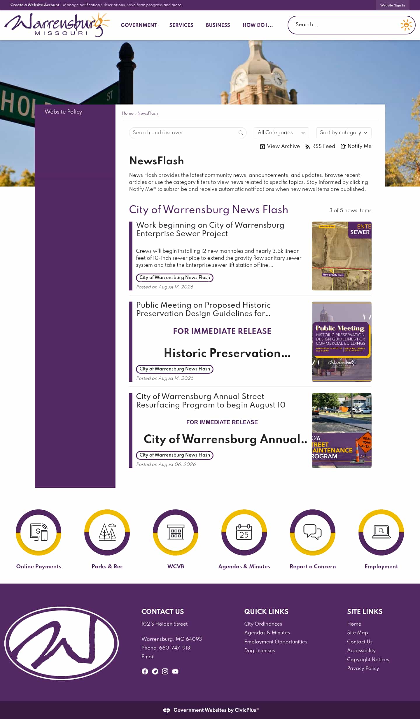 Latest website image capture