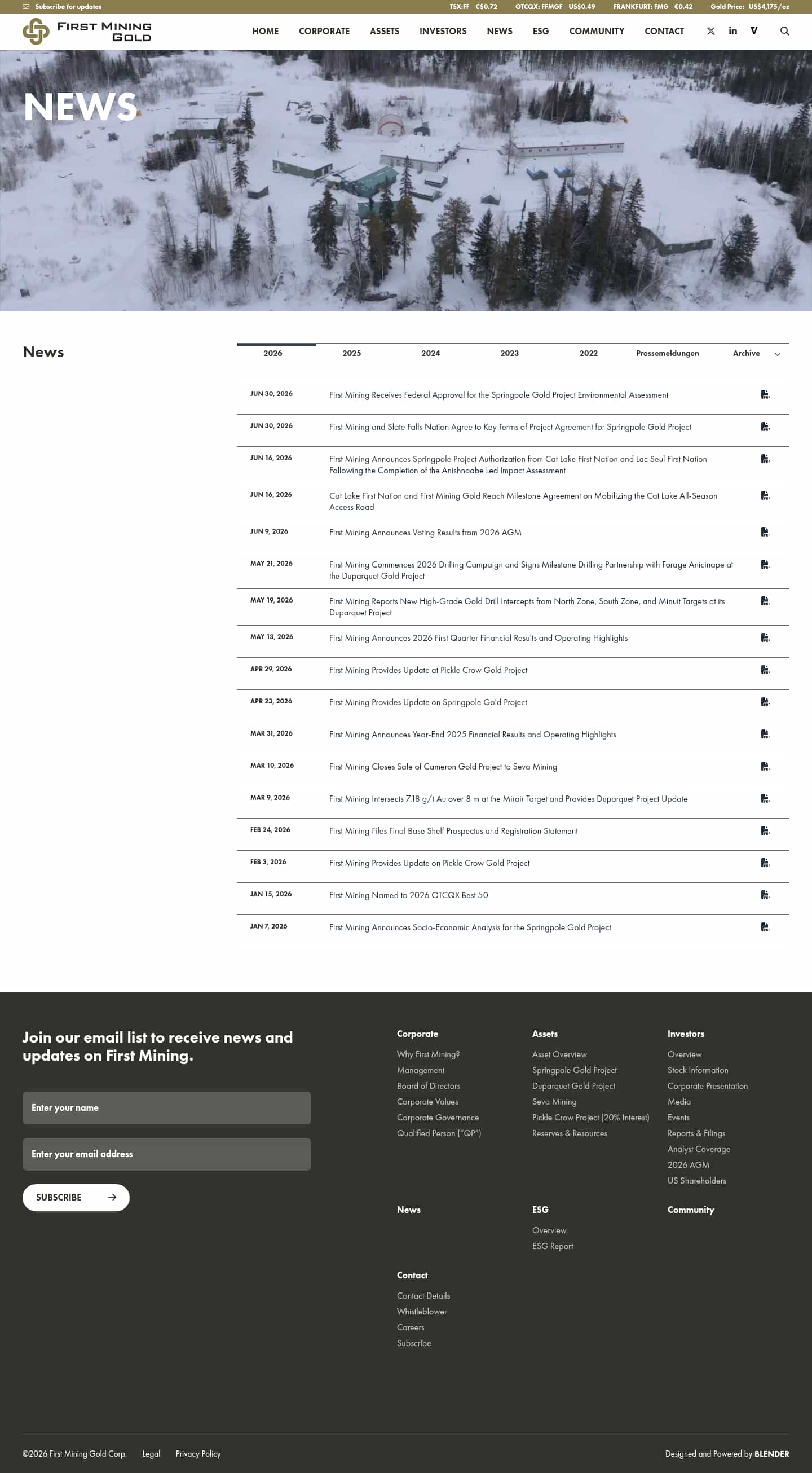 Latest website image capture