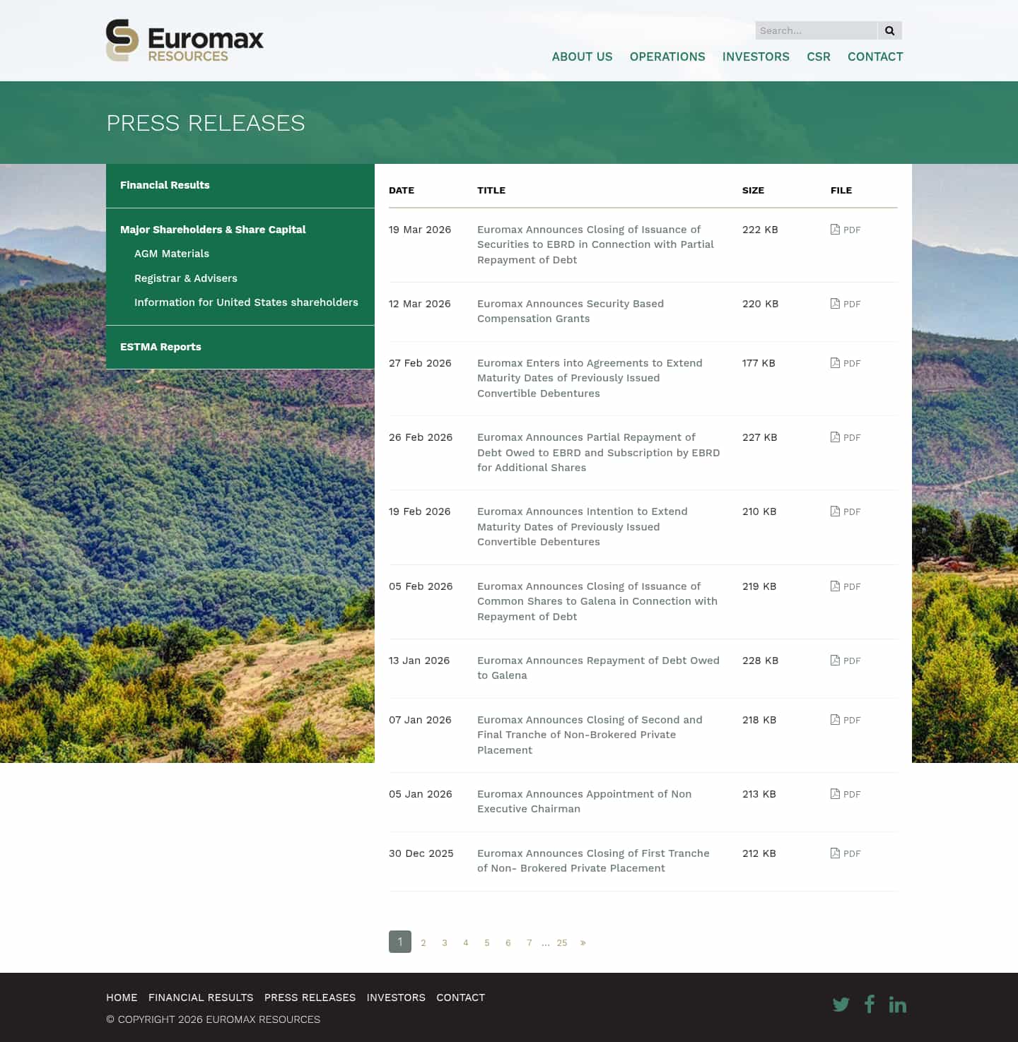 Latest website image capture