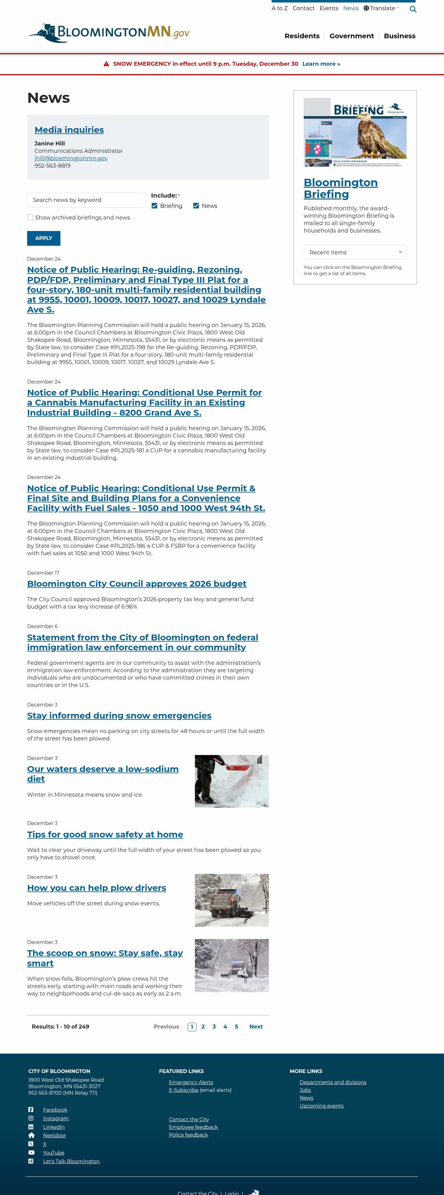 Latest website image capture