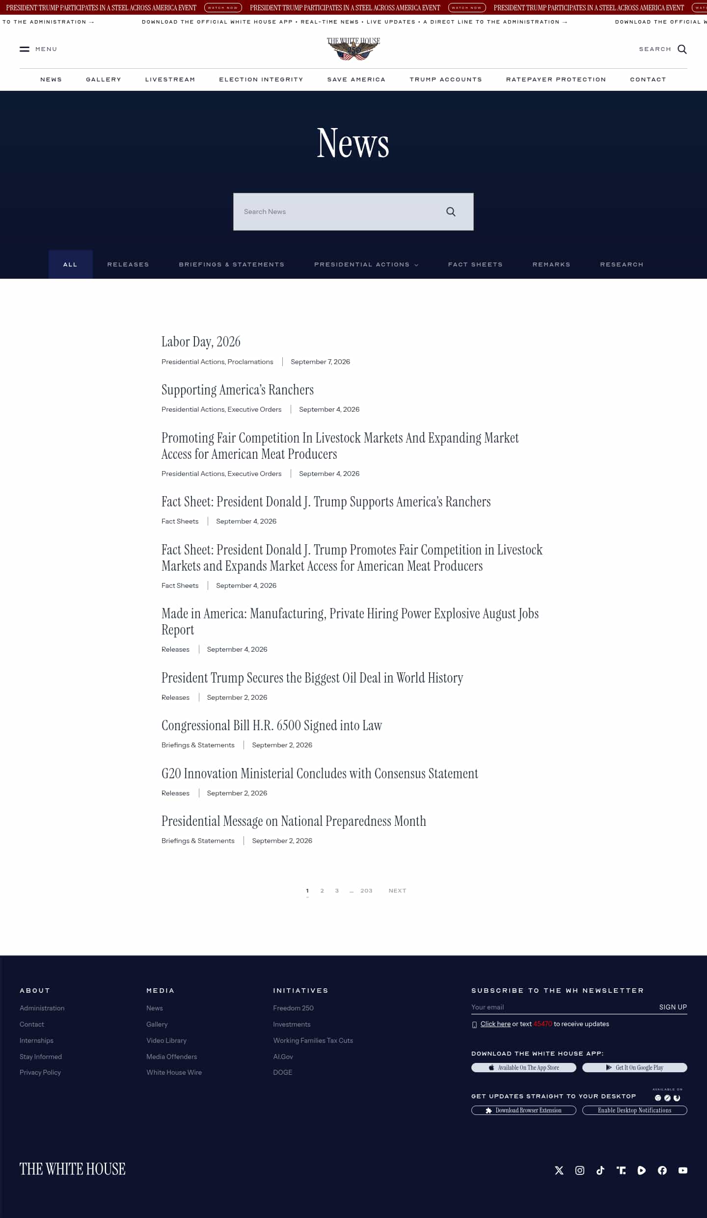 Latest website image capture