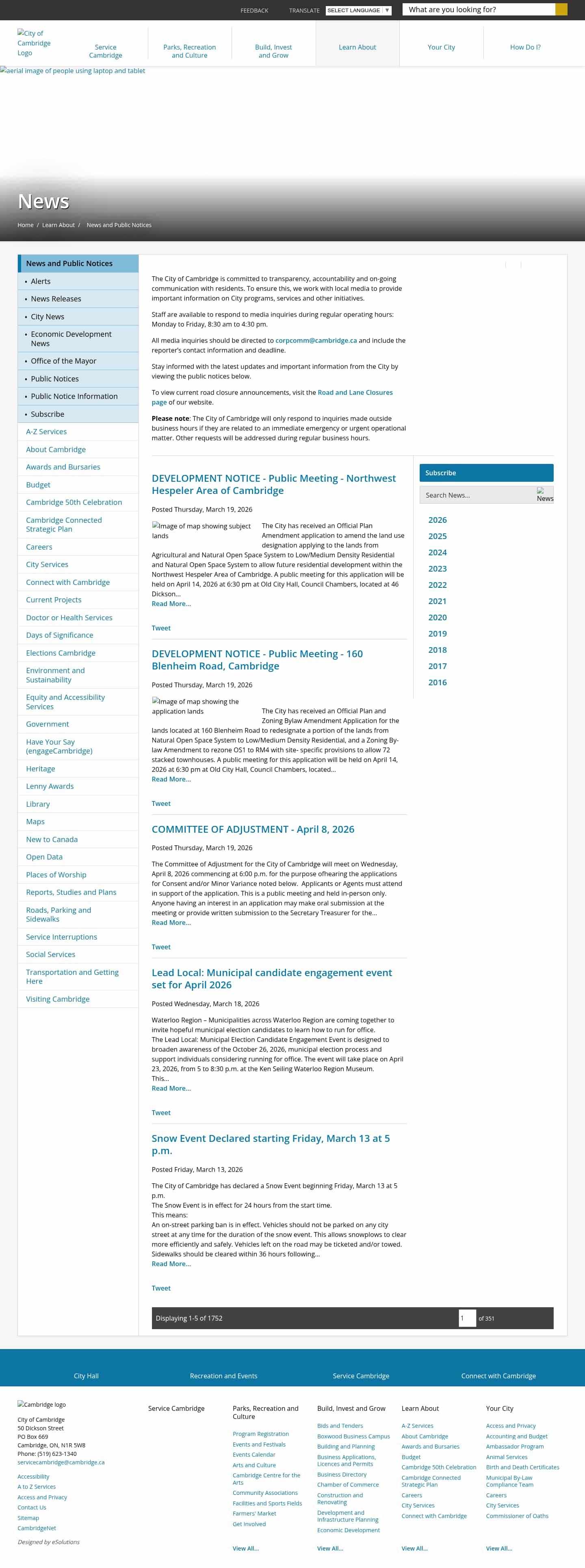 Latest website image capture