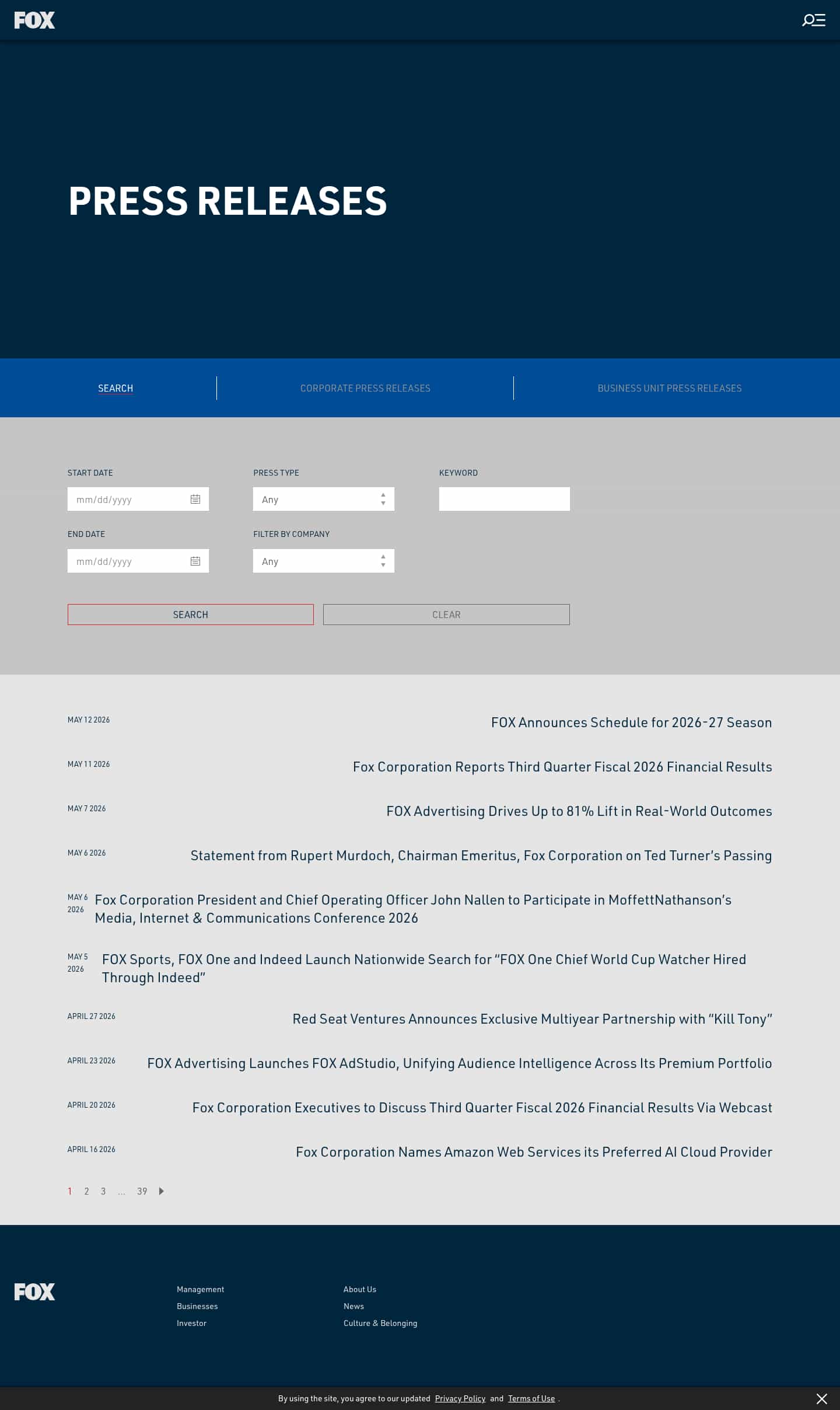 Latest website image capture