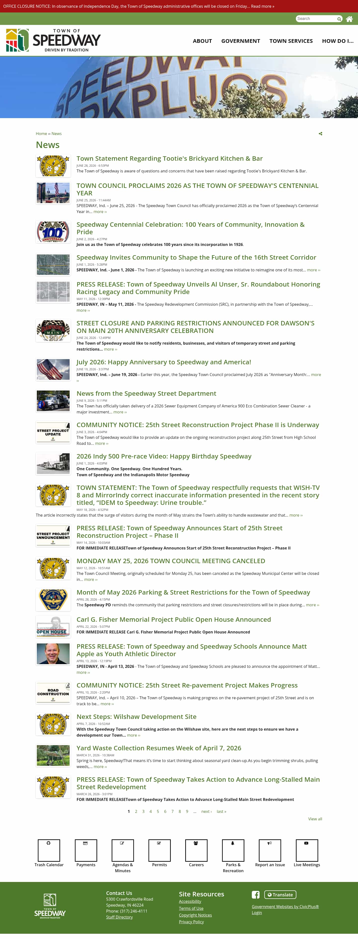Latest website image capture
