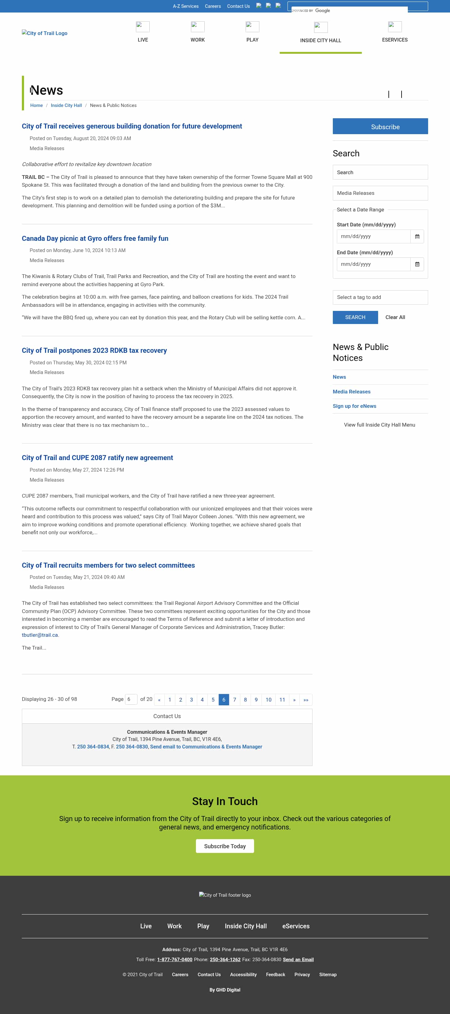 Latest website image capture