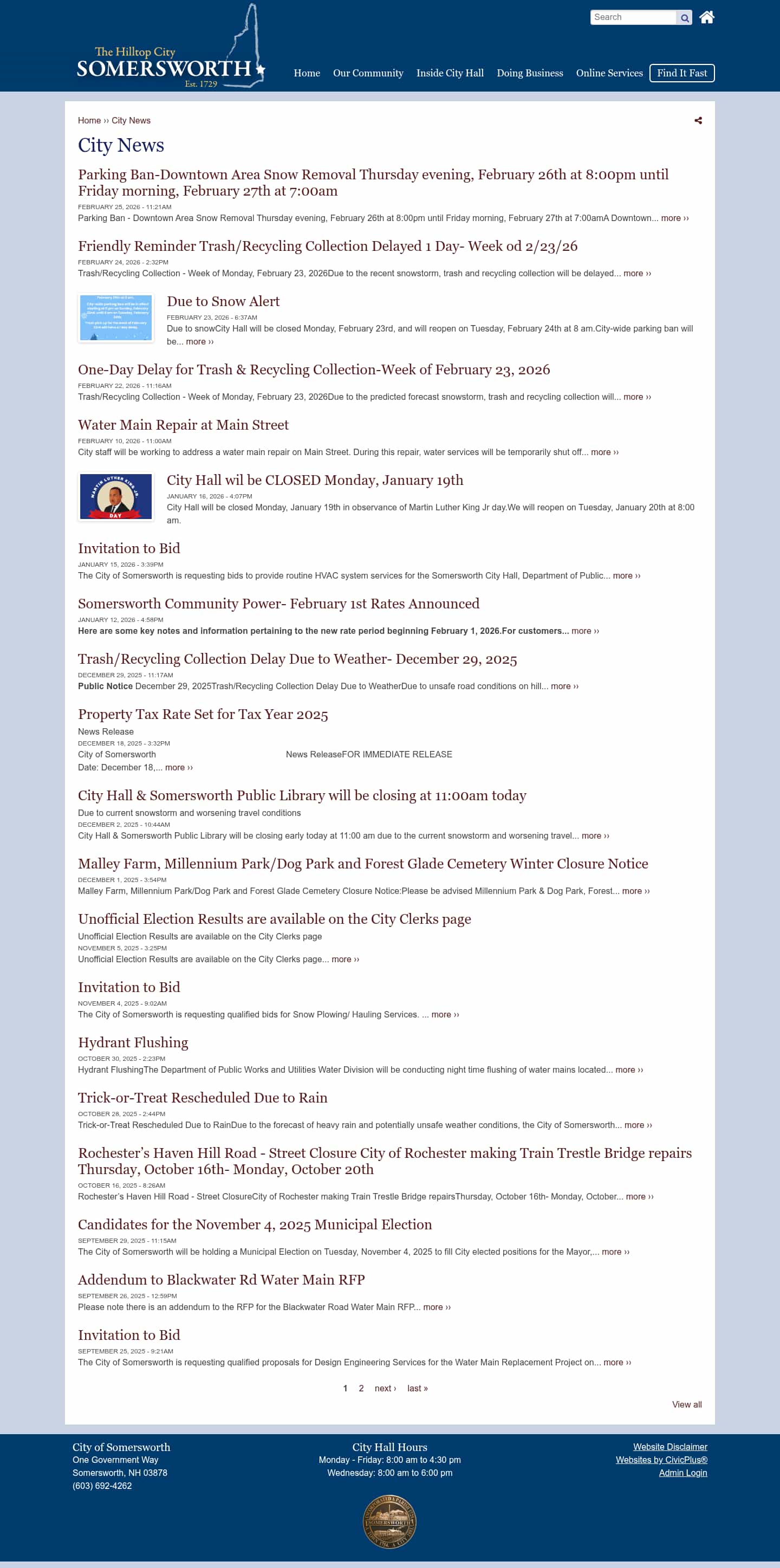 Latest website image capture