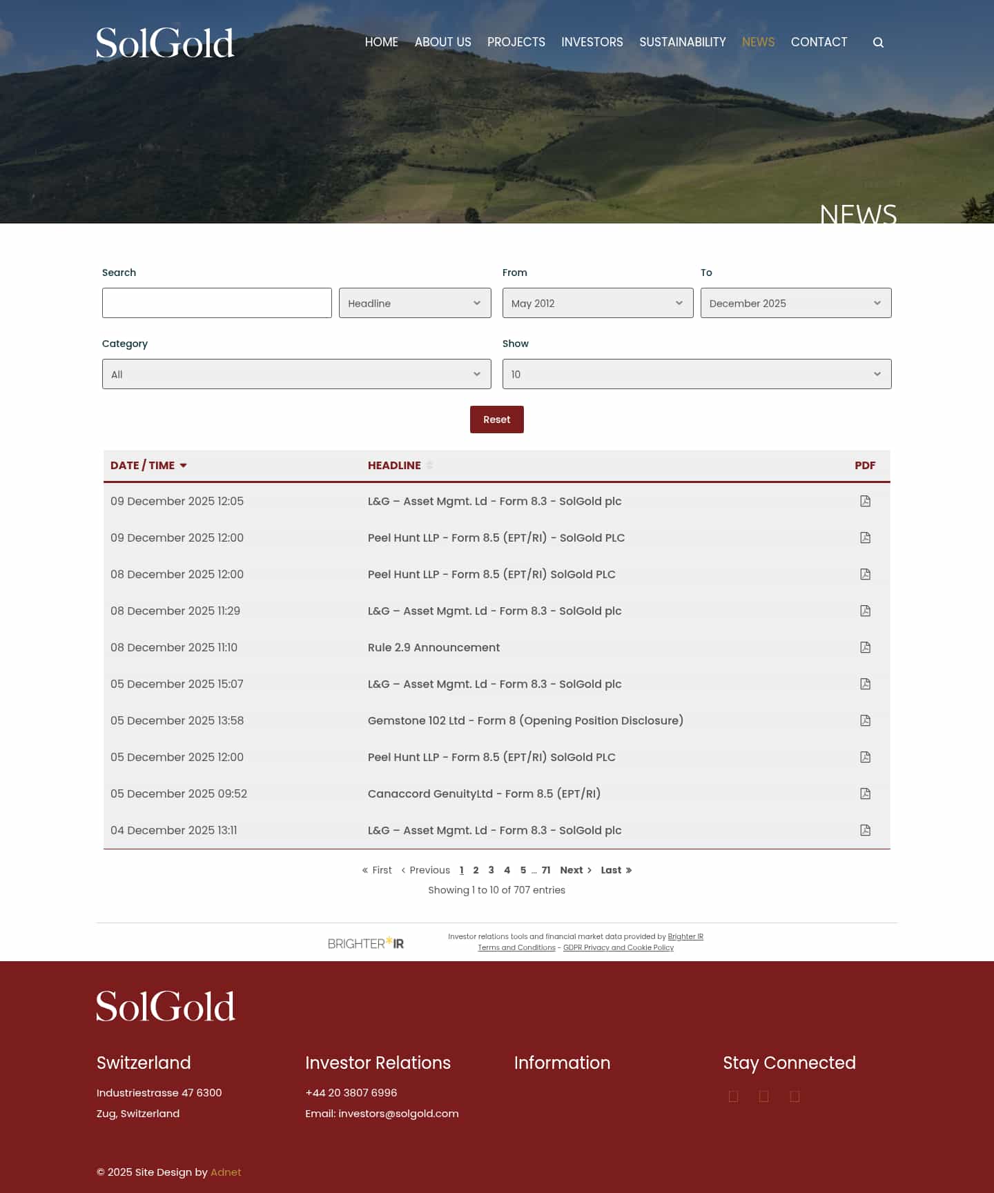 Latest website image capture
