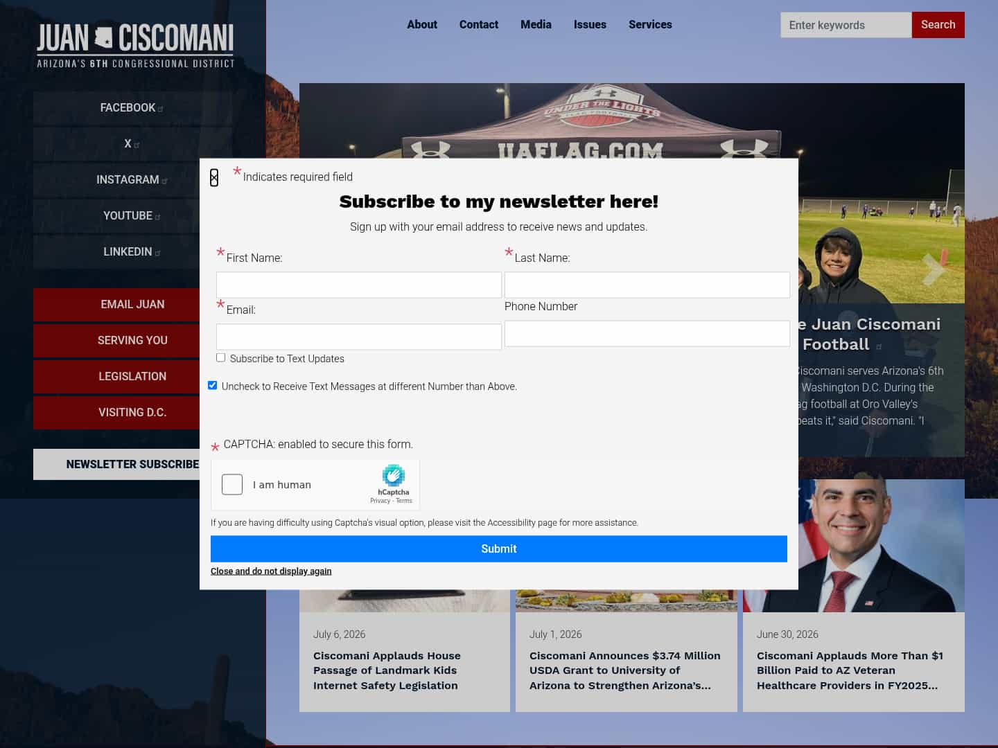 Latest website image capture