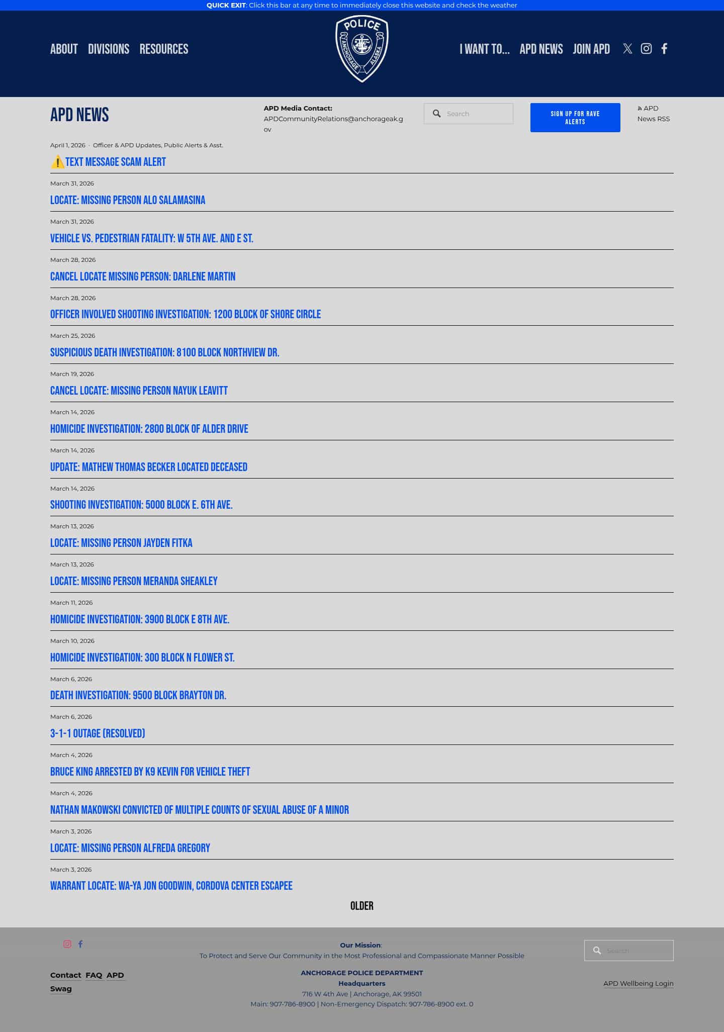 Latest website image capture