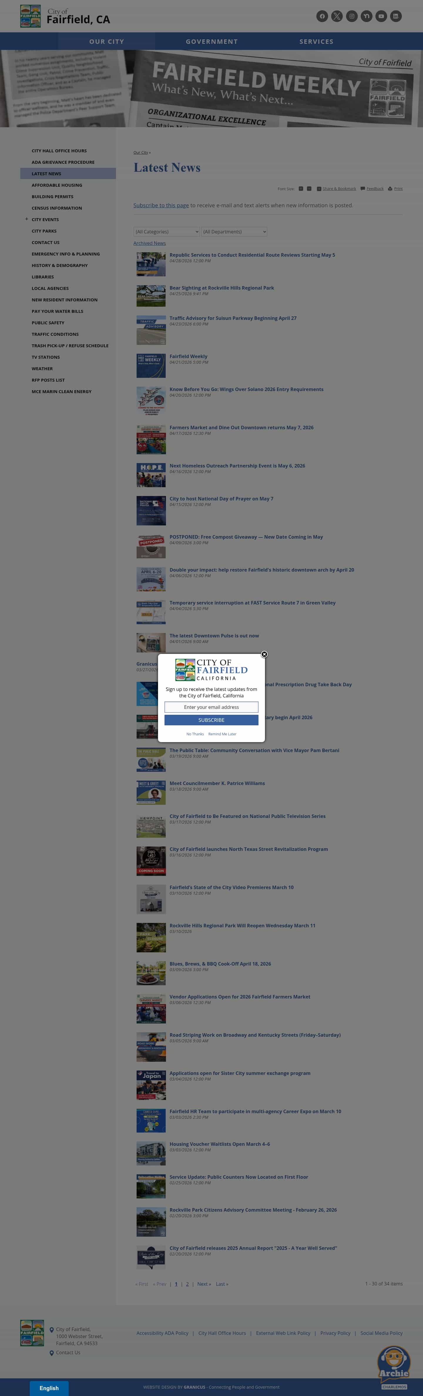 Latest website image capture