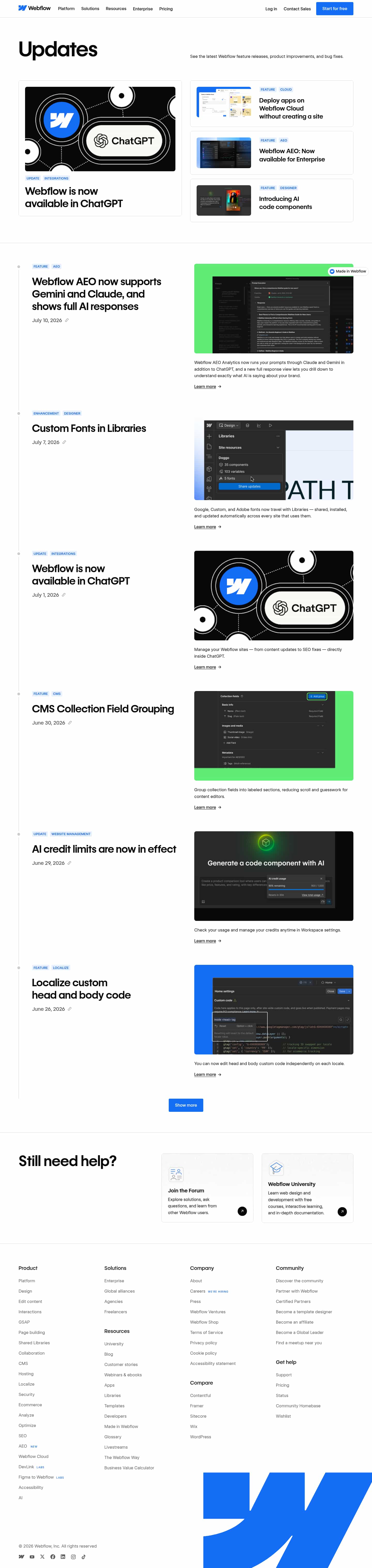 Latest website image capture