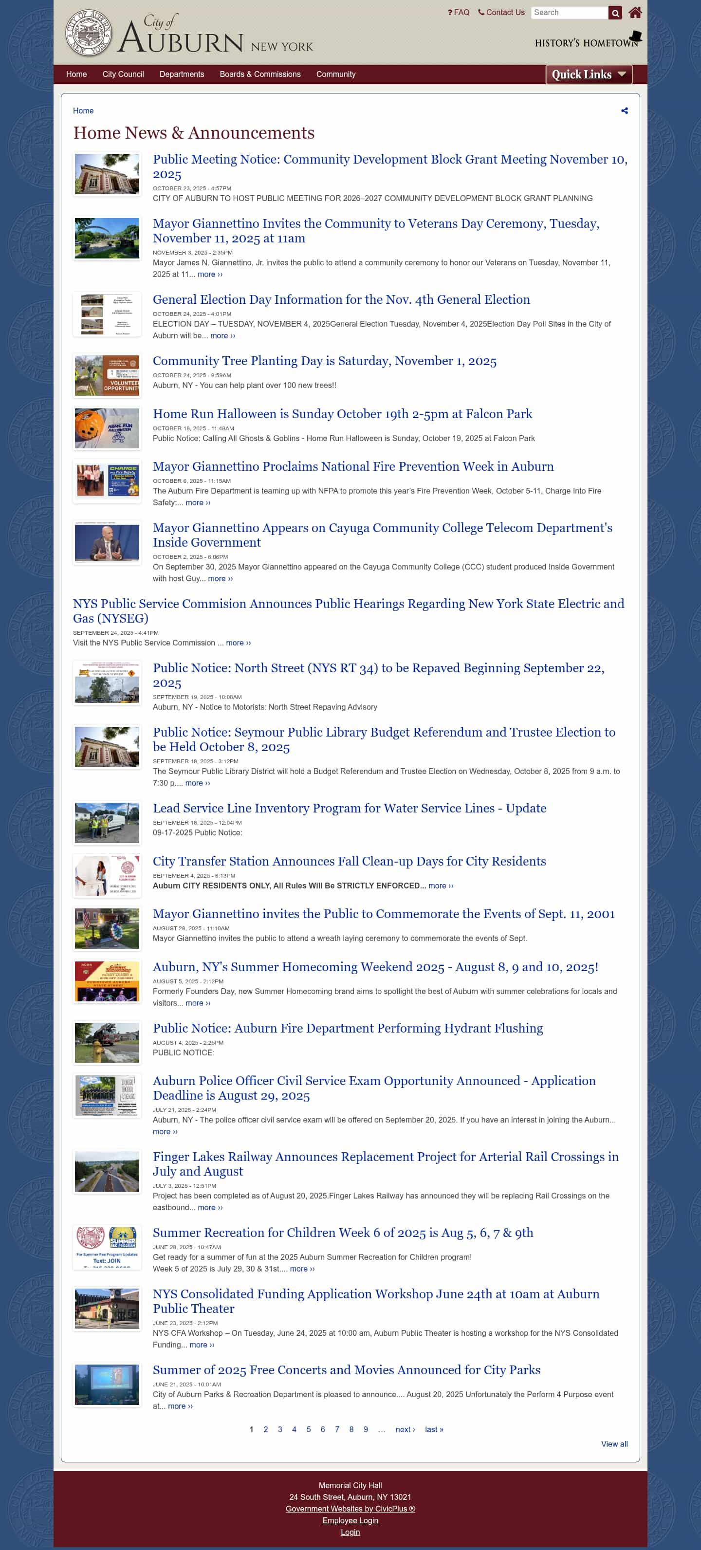 Latest website image capture