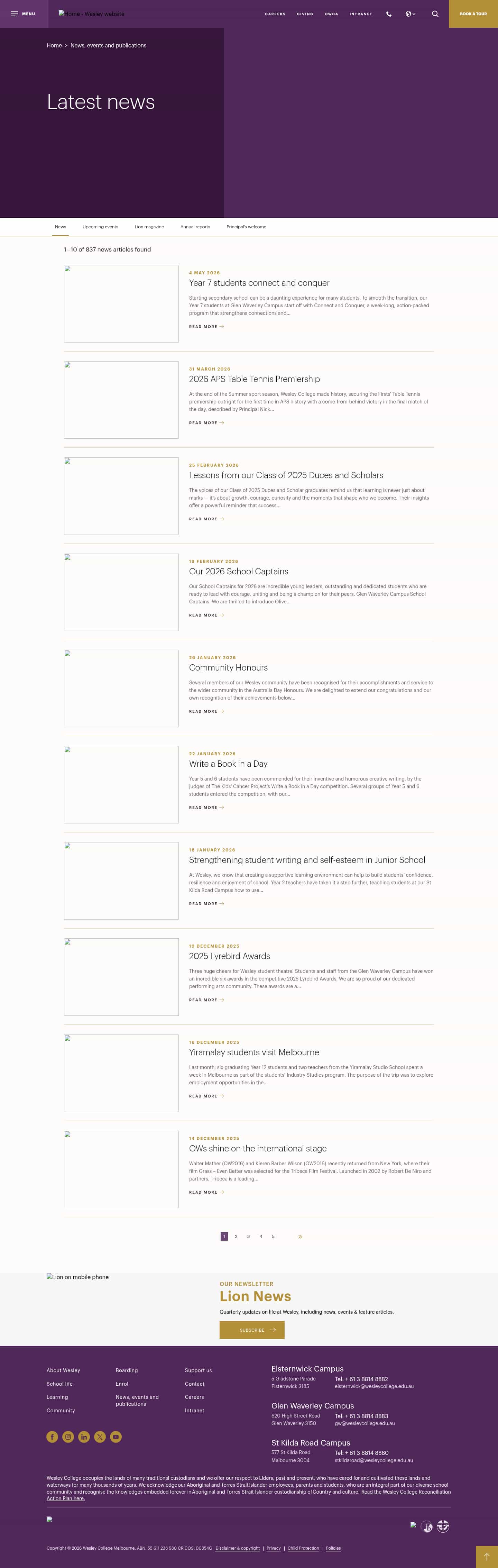 Latest website image capture