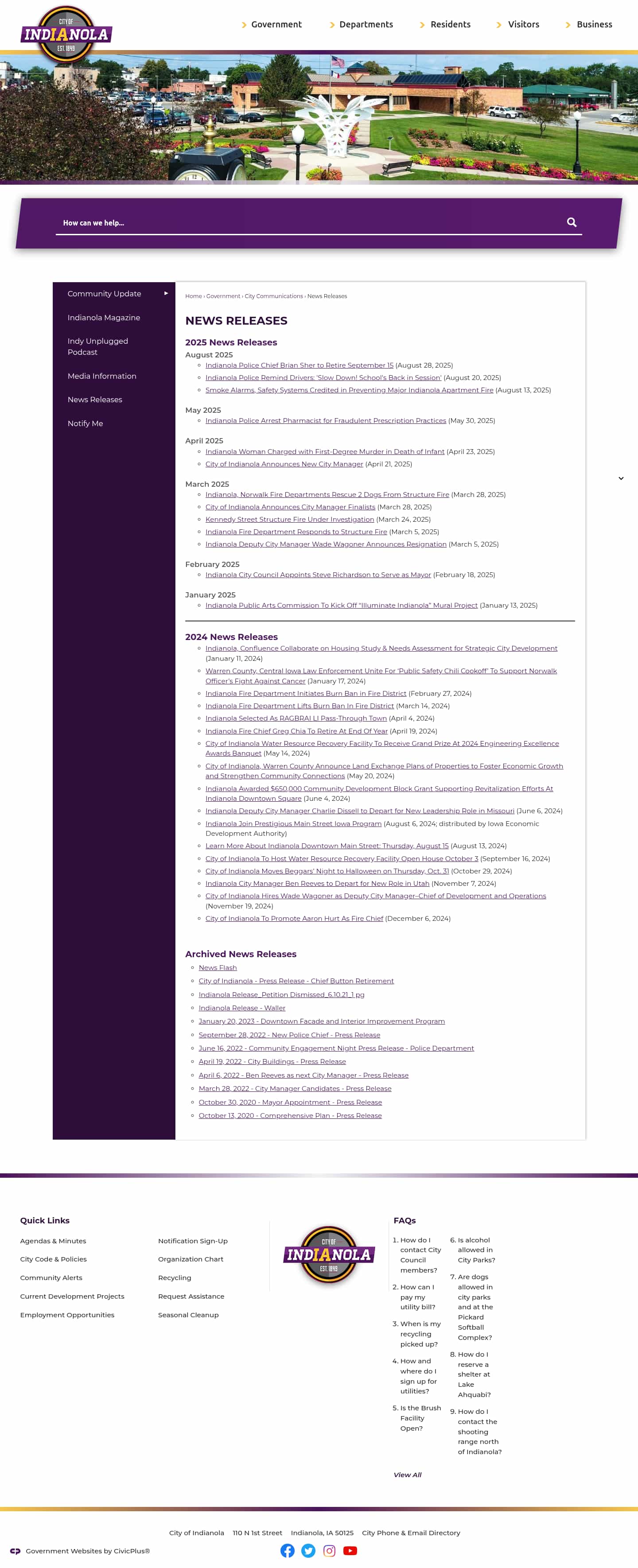 Latest website image capture