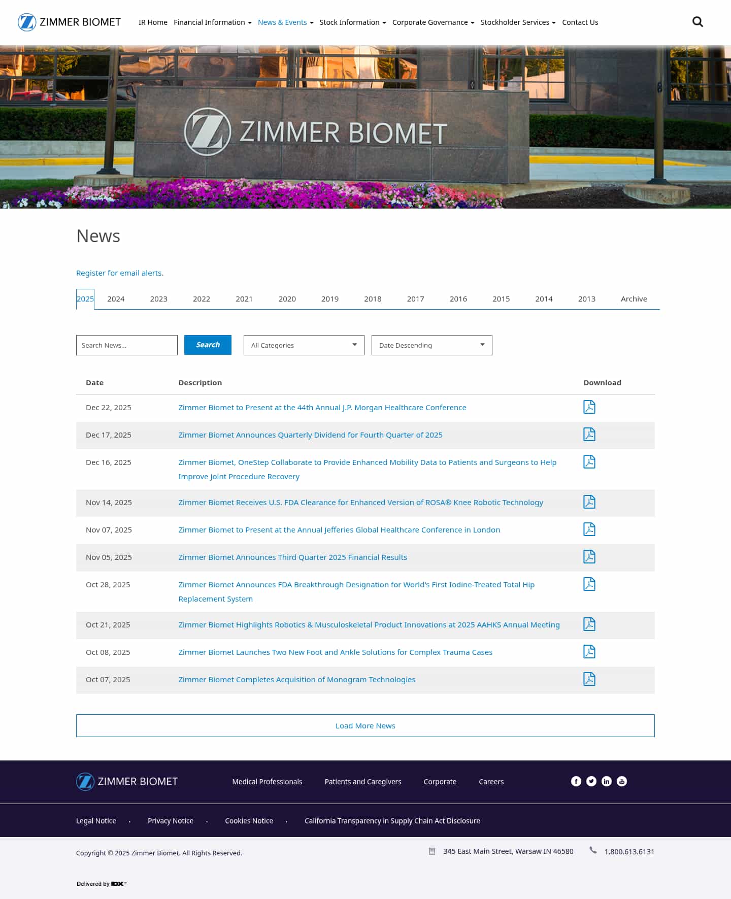 Latest website image capture