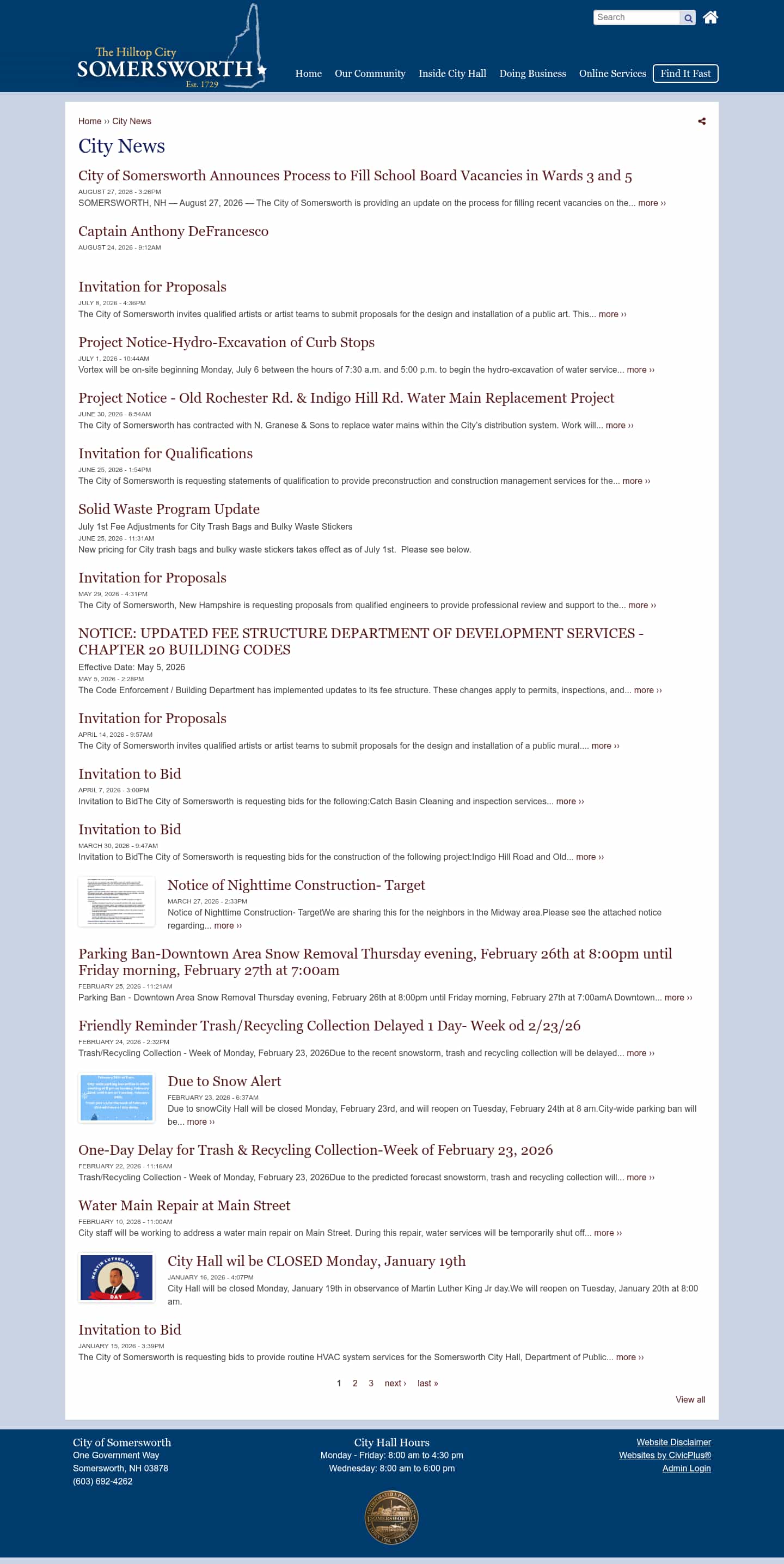 Latest website image capture