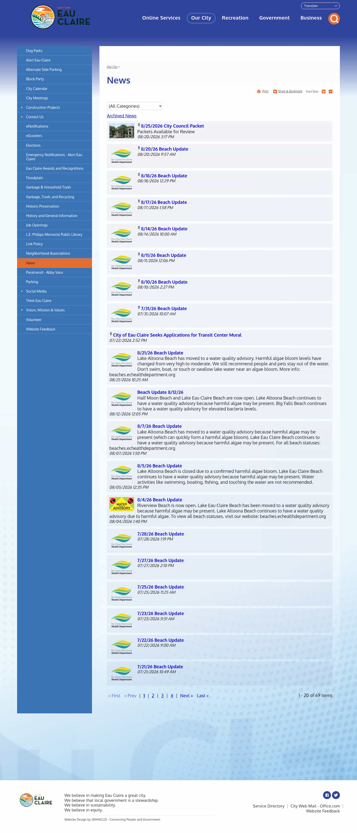 Latest website image capture
