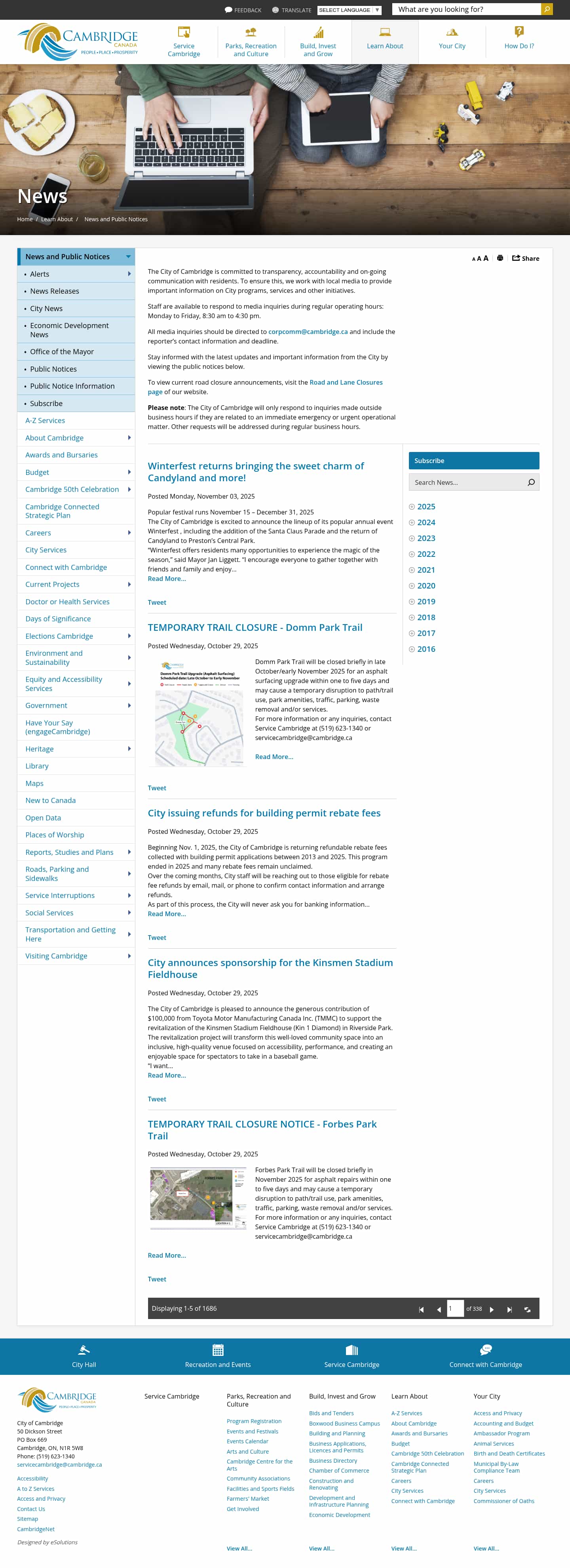 Latest website image capture