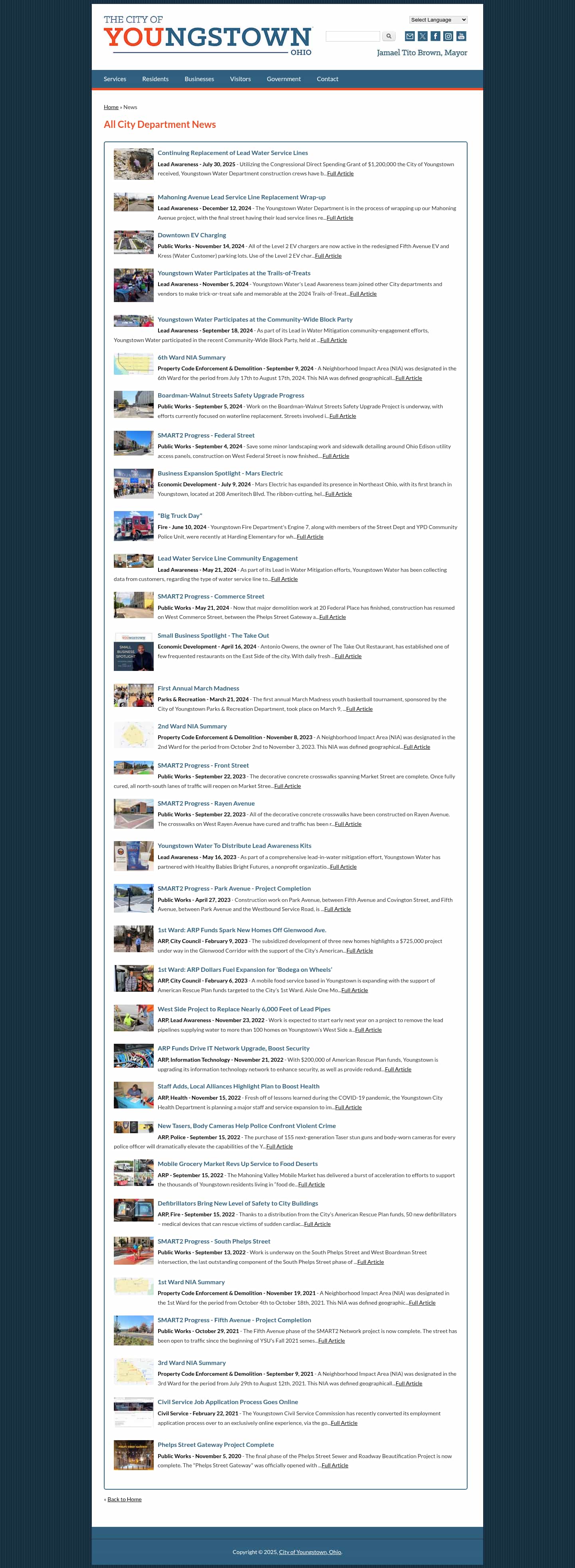 Latest website image capture