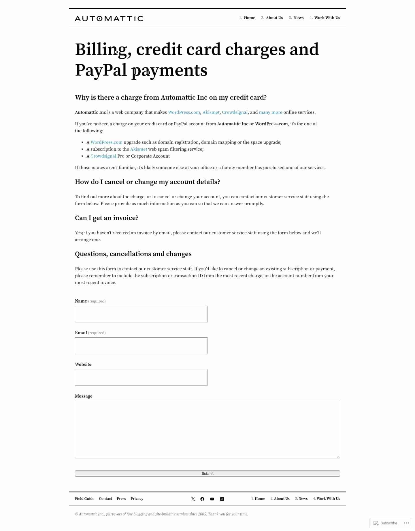 Latest website image capture