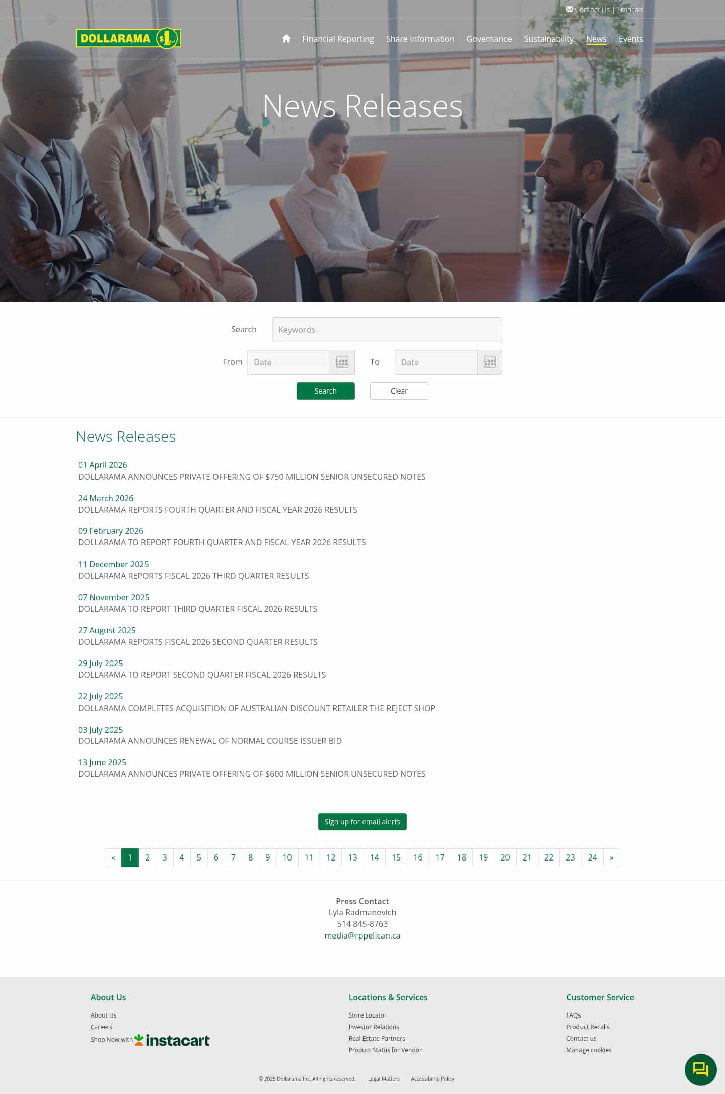 Latest website image capture